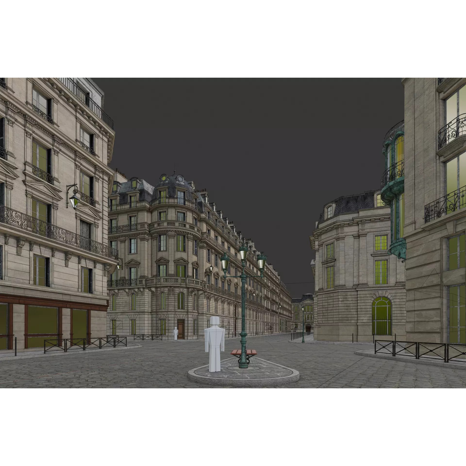 Paris Boulevard - Detailed Architectural 3D Model - View 78