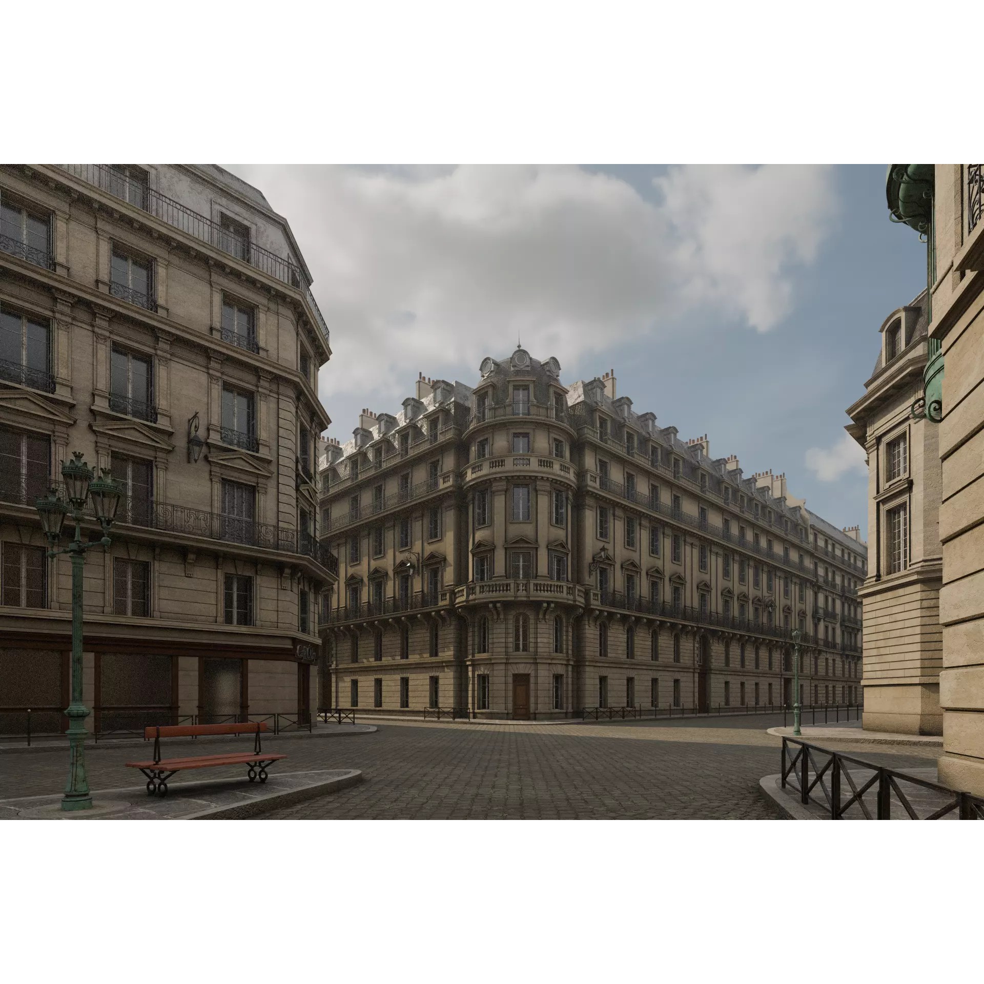 Paris Boulevard - Detailed Architectural 3D Model - View 8
