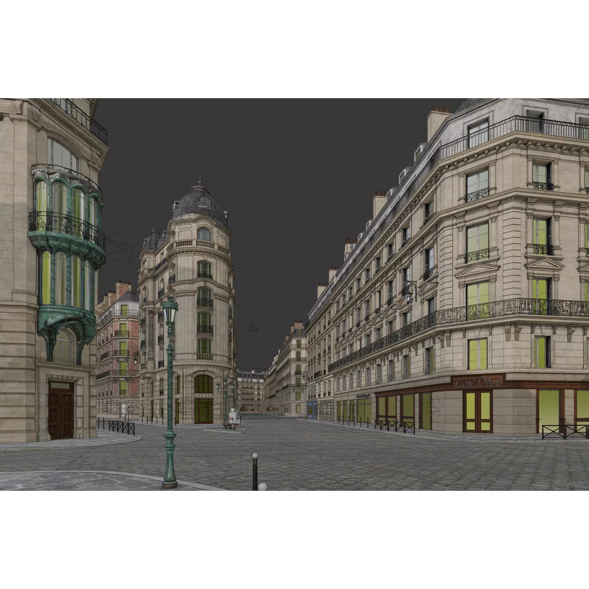 Paris Boulevard - Detailed Architectural 3D Model - View 80