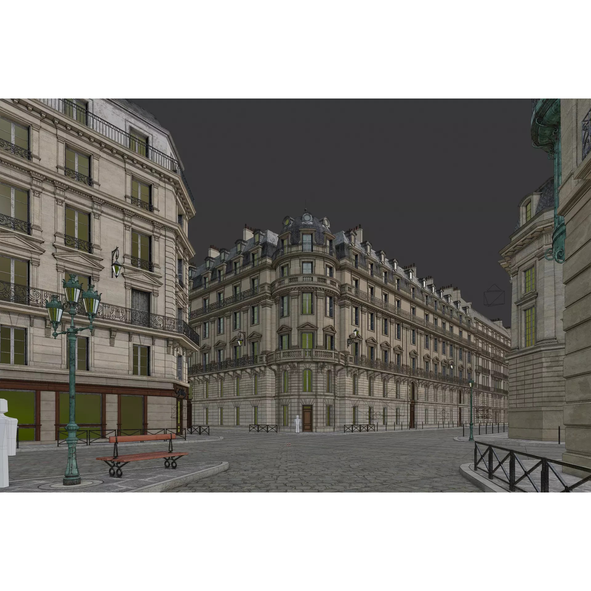 Paris Boulevard - Detailed Architectural 3D Model - View 84