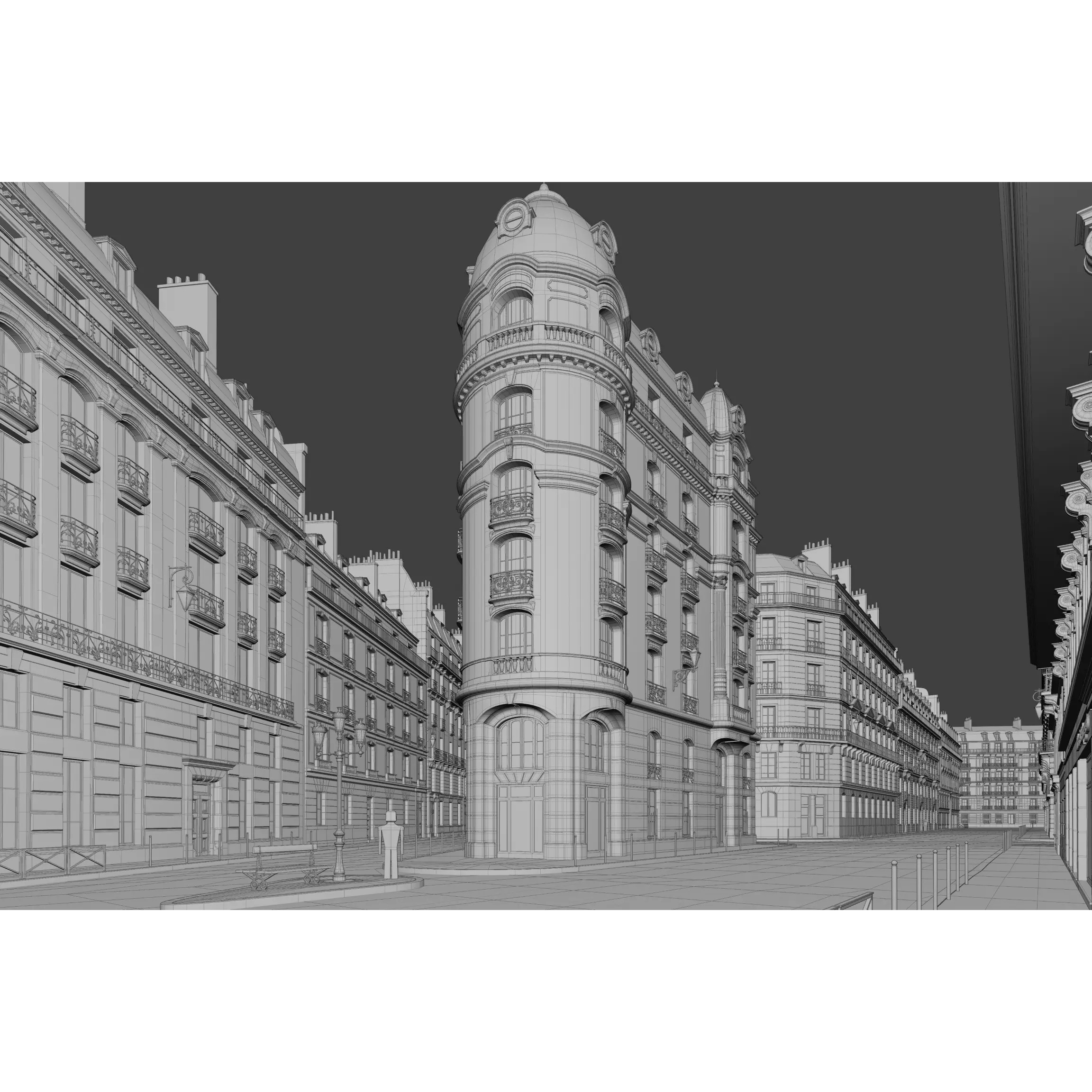 Paris Boulevard - Detailed Architectural 3D Model - View 85
