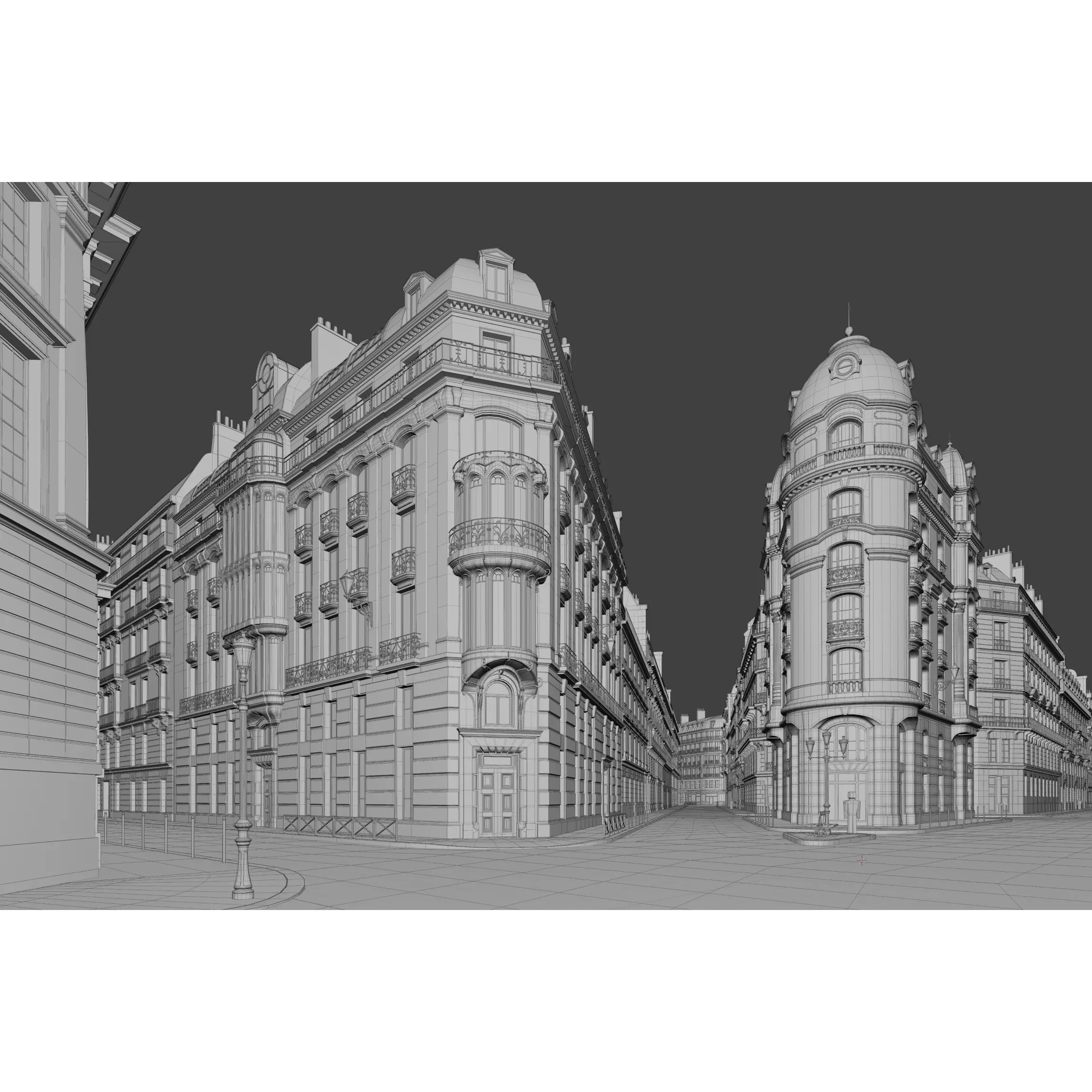 Paris Boulevard - Detailed Architectural 3D Model - View 87
