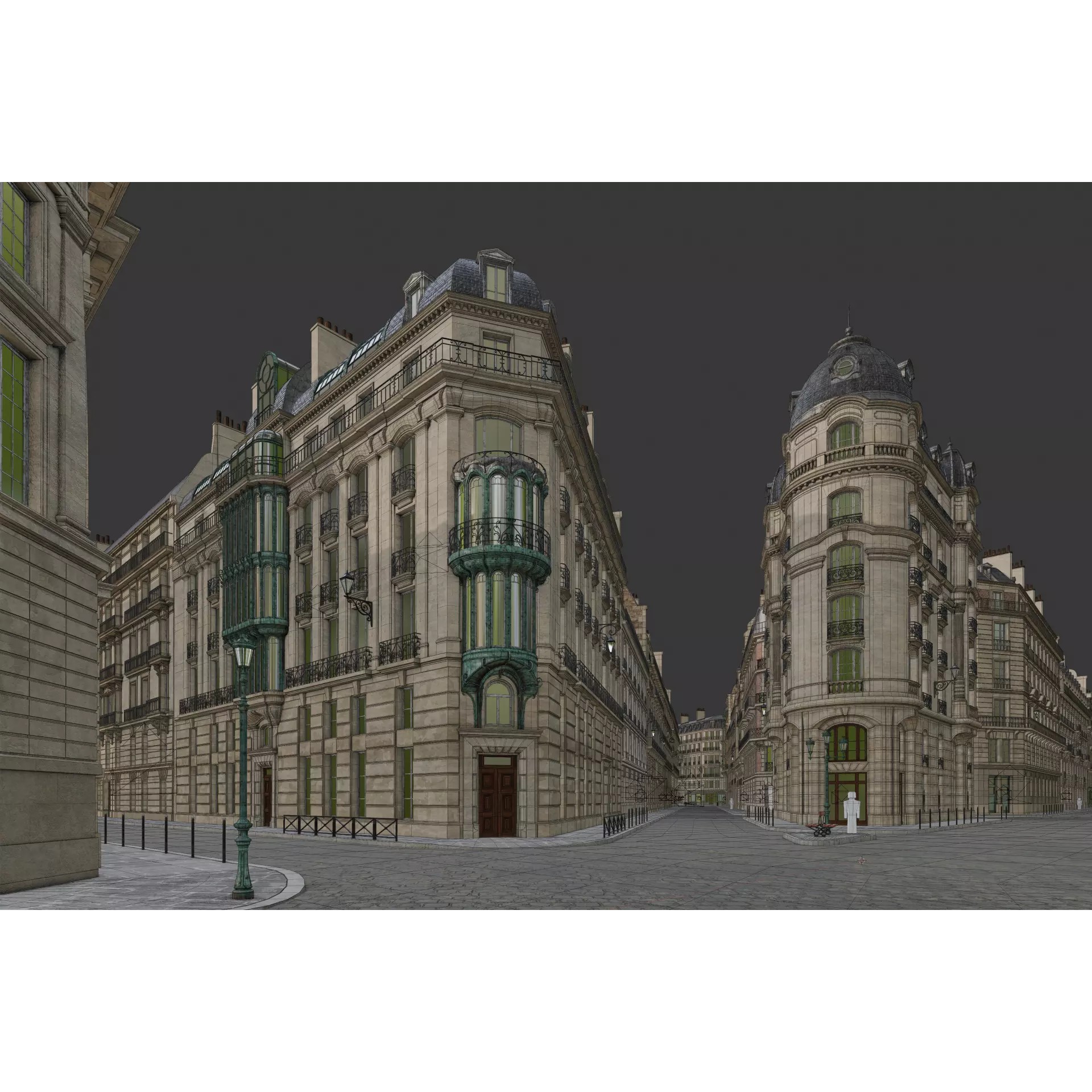 Paris Boulevard - Detailed Architectural 3D Model - View 88