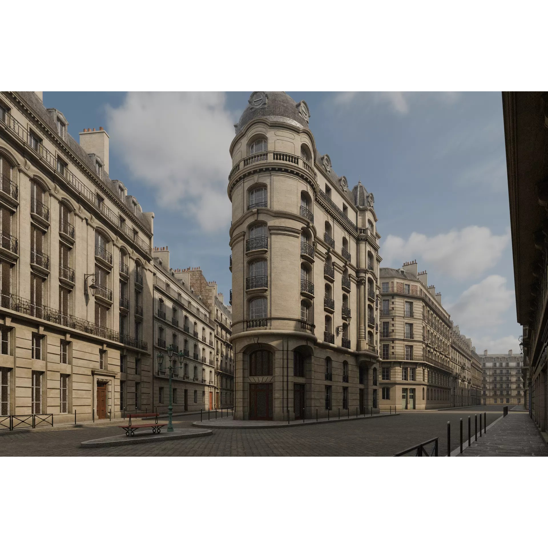 Paris Boulevard - Detailed Architectural 3D Model - View 9