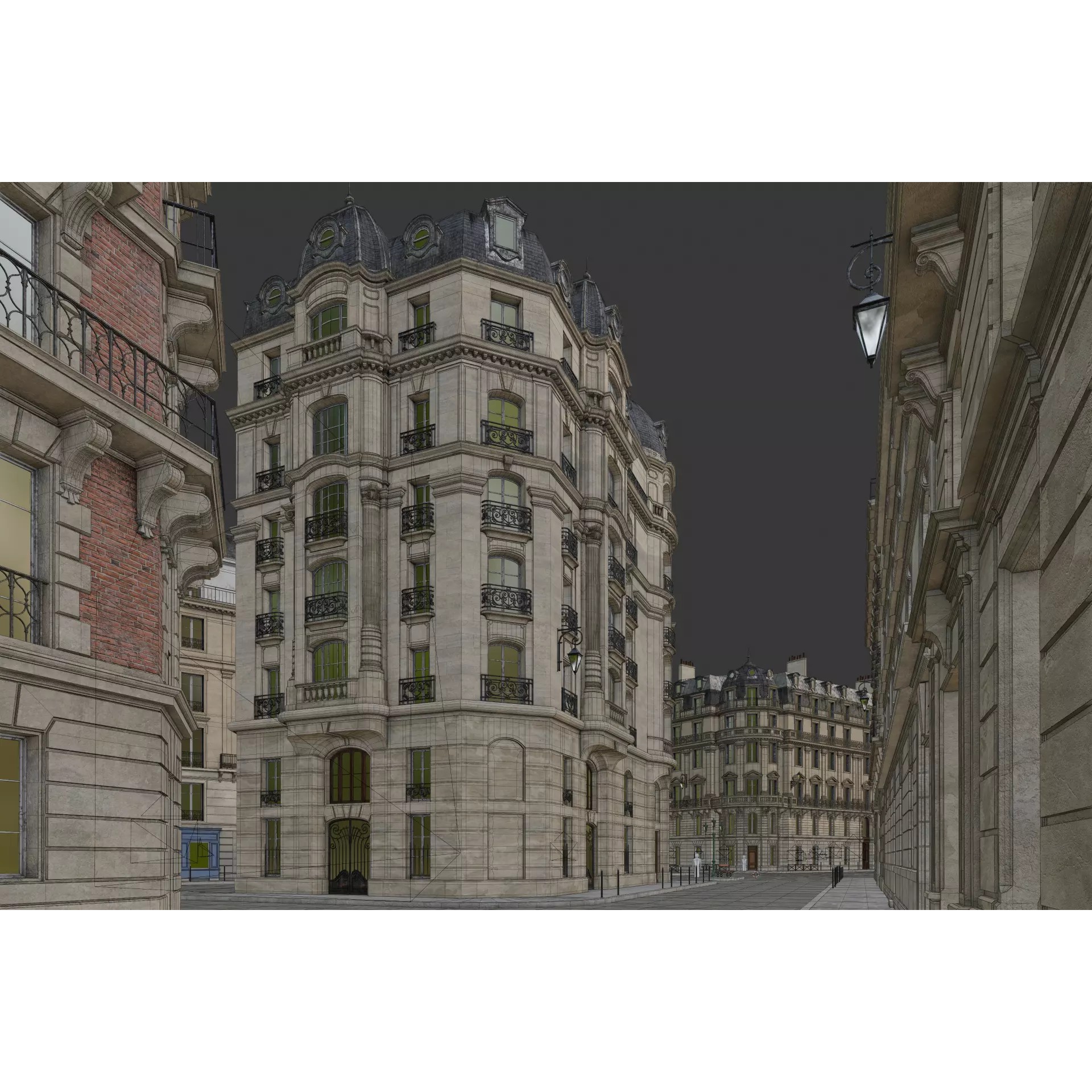 Paris Boulevard - Detailed Architectural 3D Model - View 92