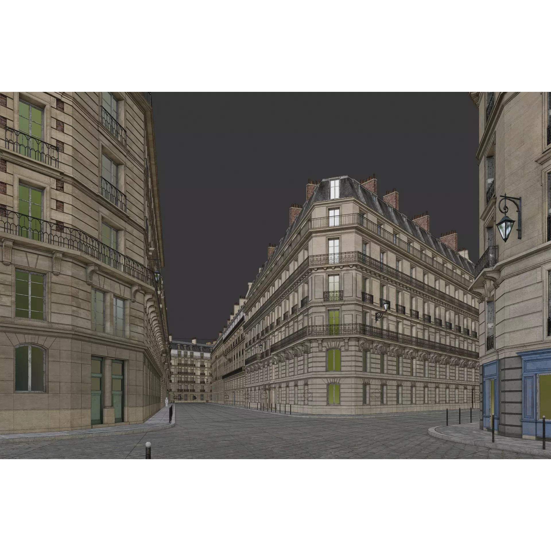 Paris Boulevard - Detailed Architectural 3D Model - View 94