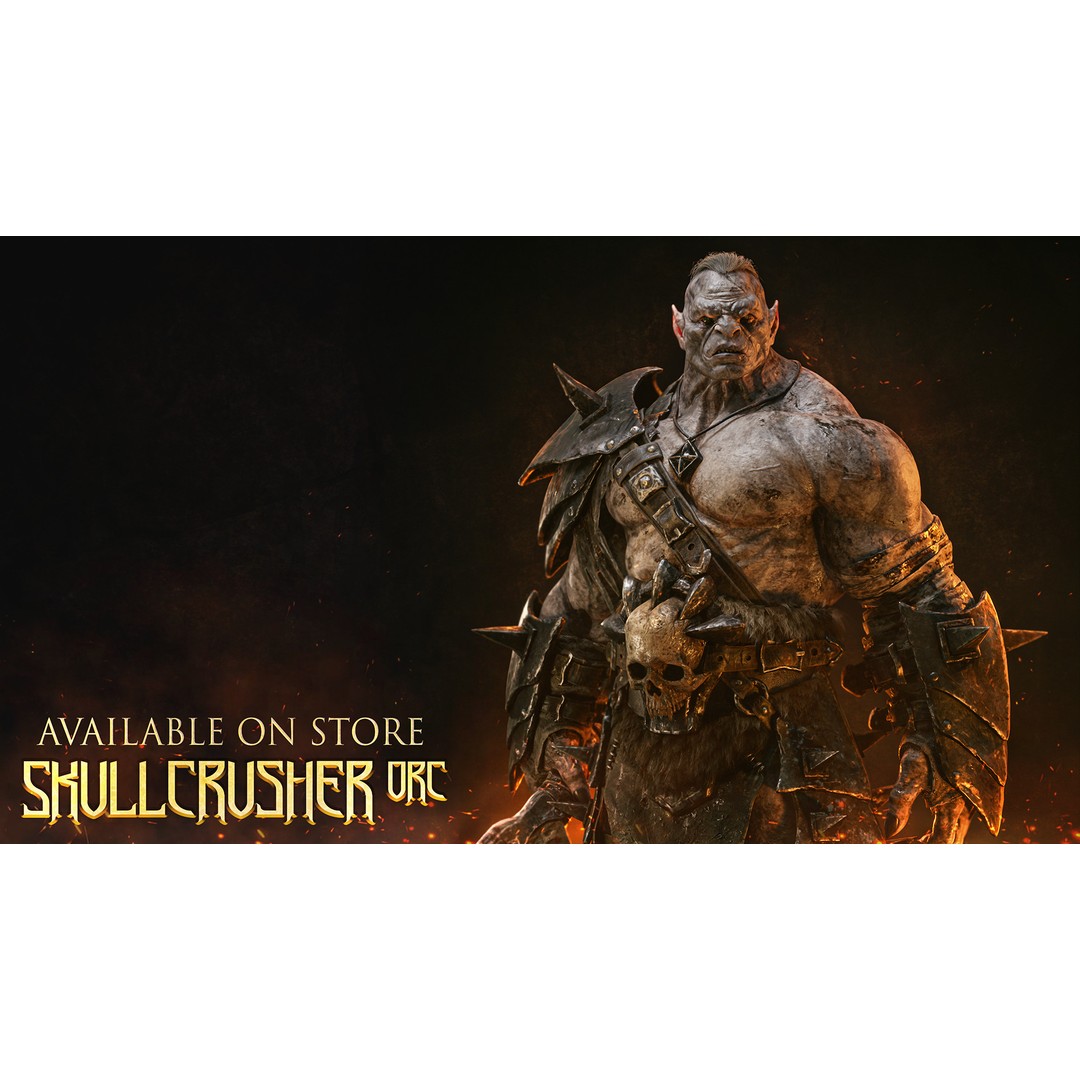 Skull Crusher Orc 3D Model – Rigged Low-Poly Character, FBX