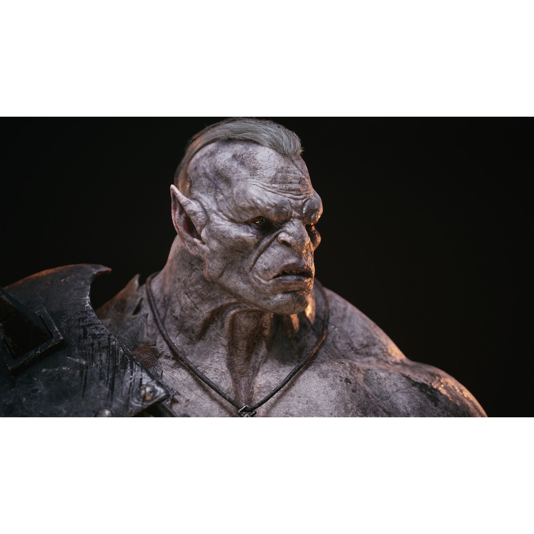 Skull Crusher Orc 3D Model – Rigged Low-Poly Character, FBX - View 6