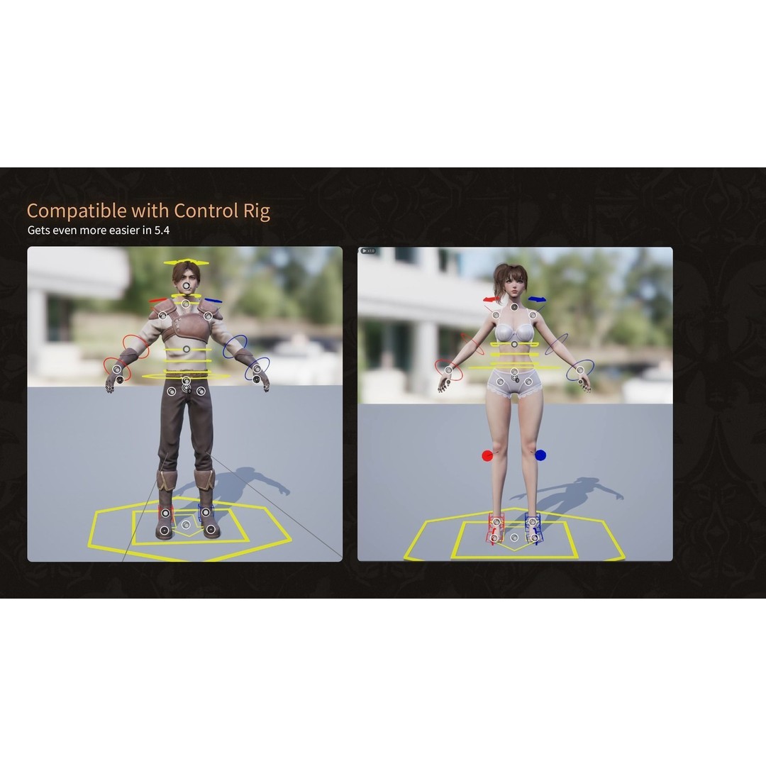 MMORPG Newbie Warrior 3D Model – Low Poly Modular Character, FBX - View 10