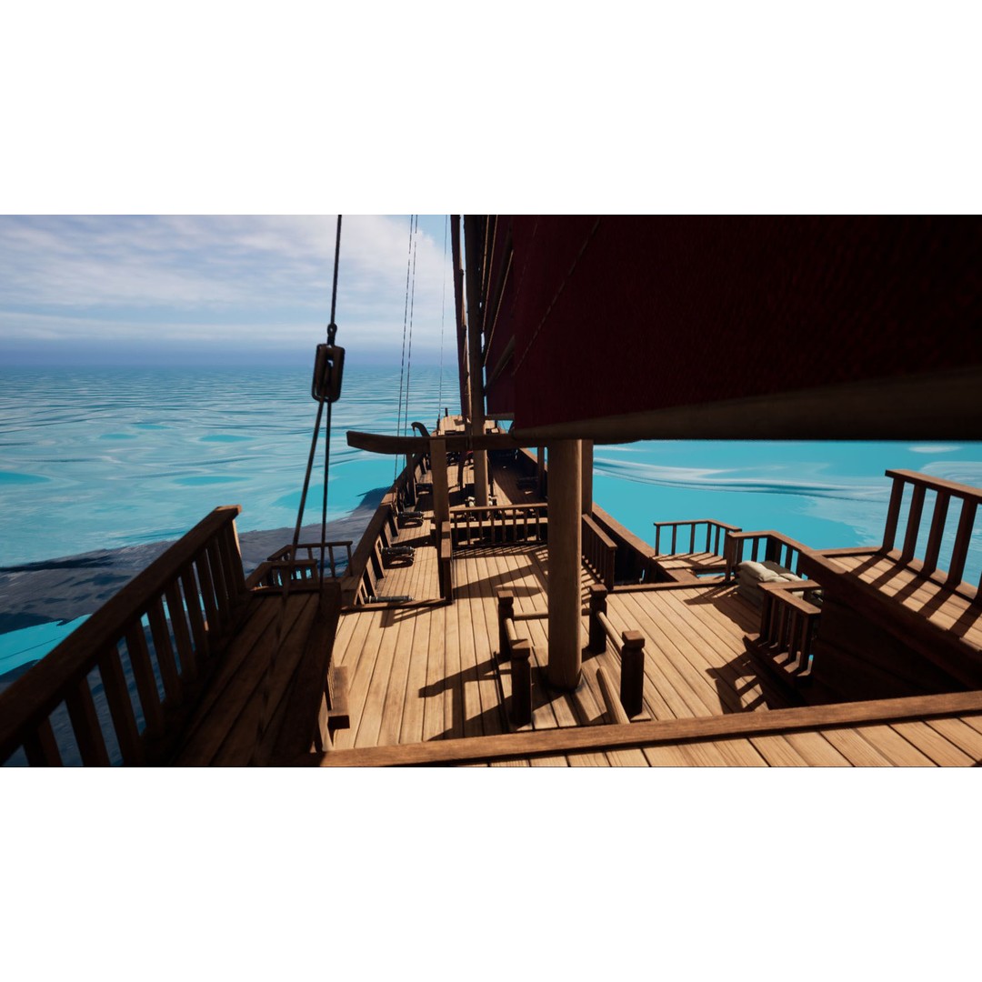 Junk Ship 3D Model – Low Poly Historic Watercraft, FBX, PBR - View 14