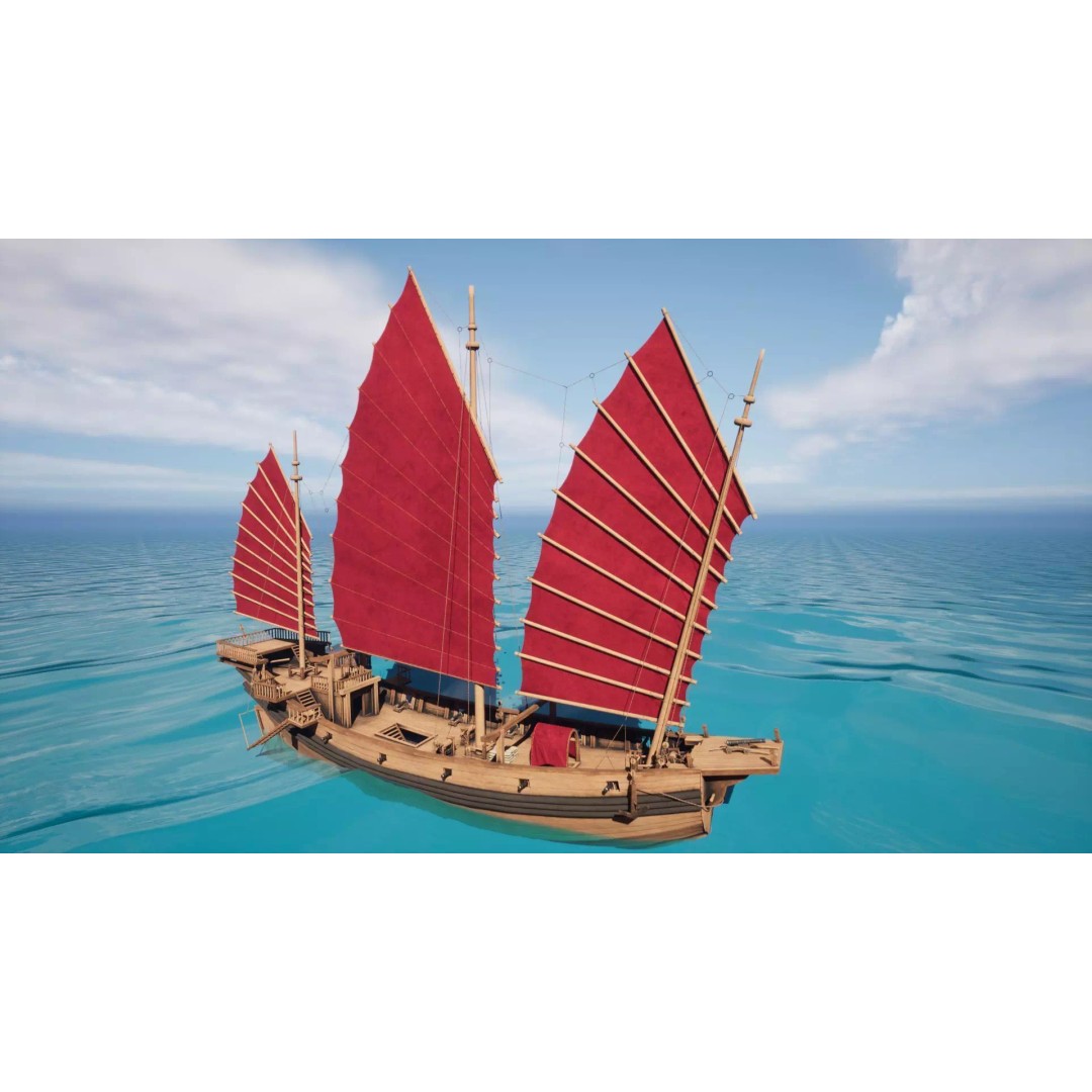 Junk Ship 3D Model – Low Poly Historic Watercraft, FBX, PBR - View 2