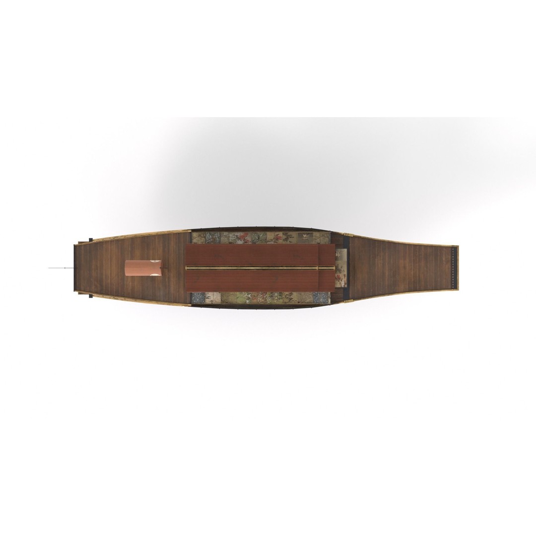 Japanese Medieval Ship 3D Model – Gozabune Historic Watercraft, FBX - View 13