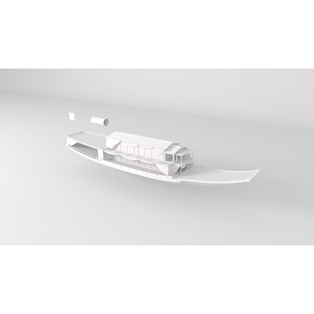 Japanese Medieval Ship 3D Model – Gozabune Historic Watercraft, FBX - View 8