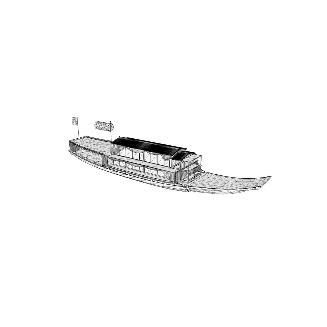 Japanese Medieval Ship 3D Model – Gozabune Historic Watercraft, FBX - View 9