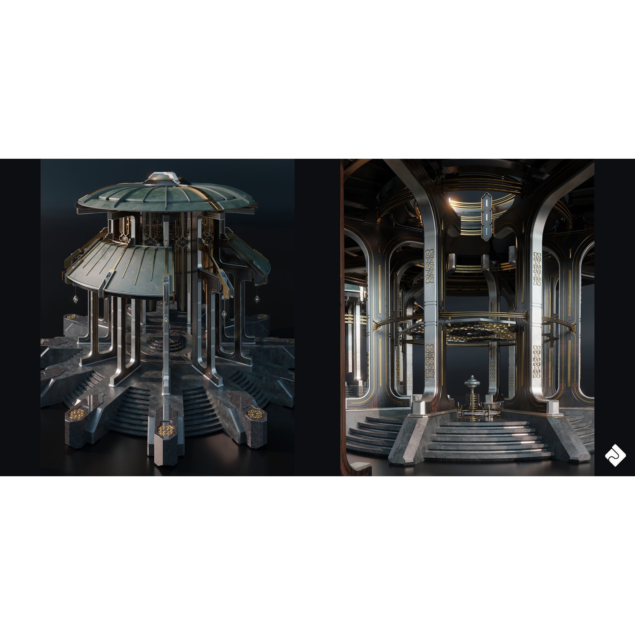 Sacred Temples - Asian Building Assets 3D Model - View 12