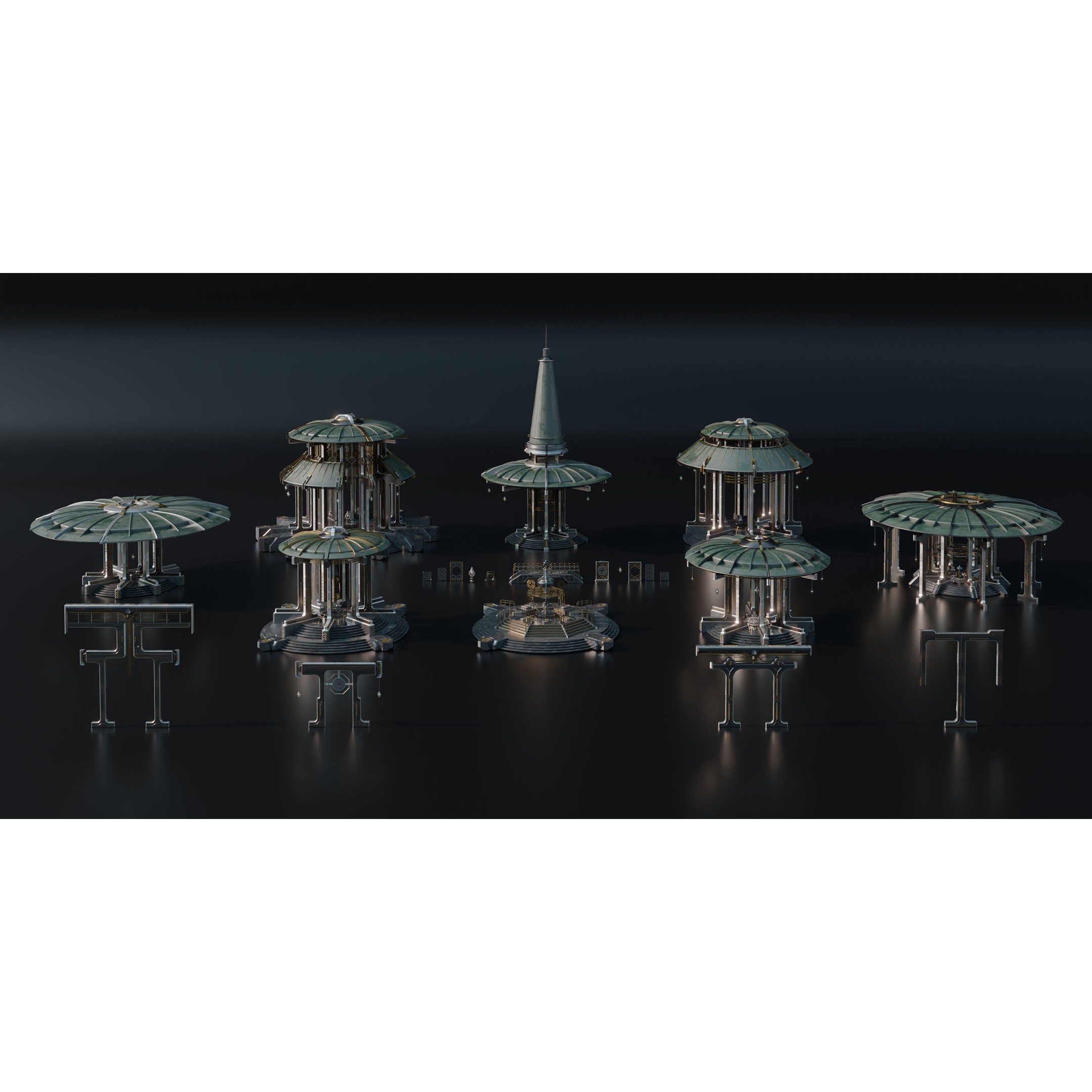 Sacred Temples - Asian Building Assets 3D Model - View 13