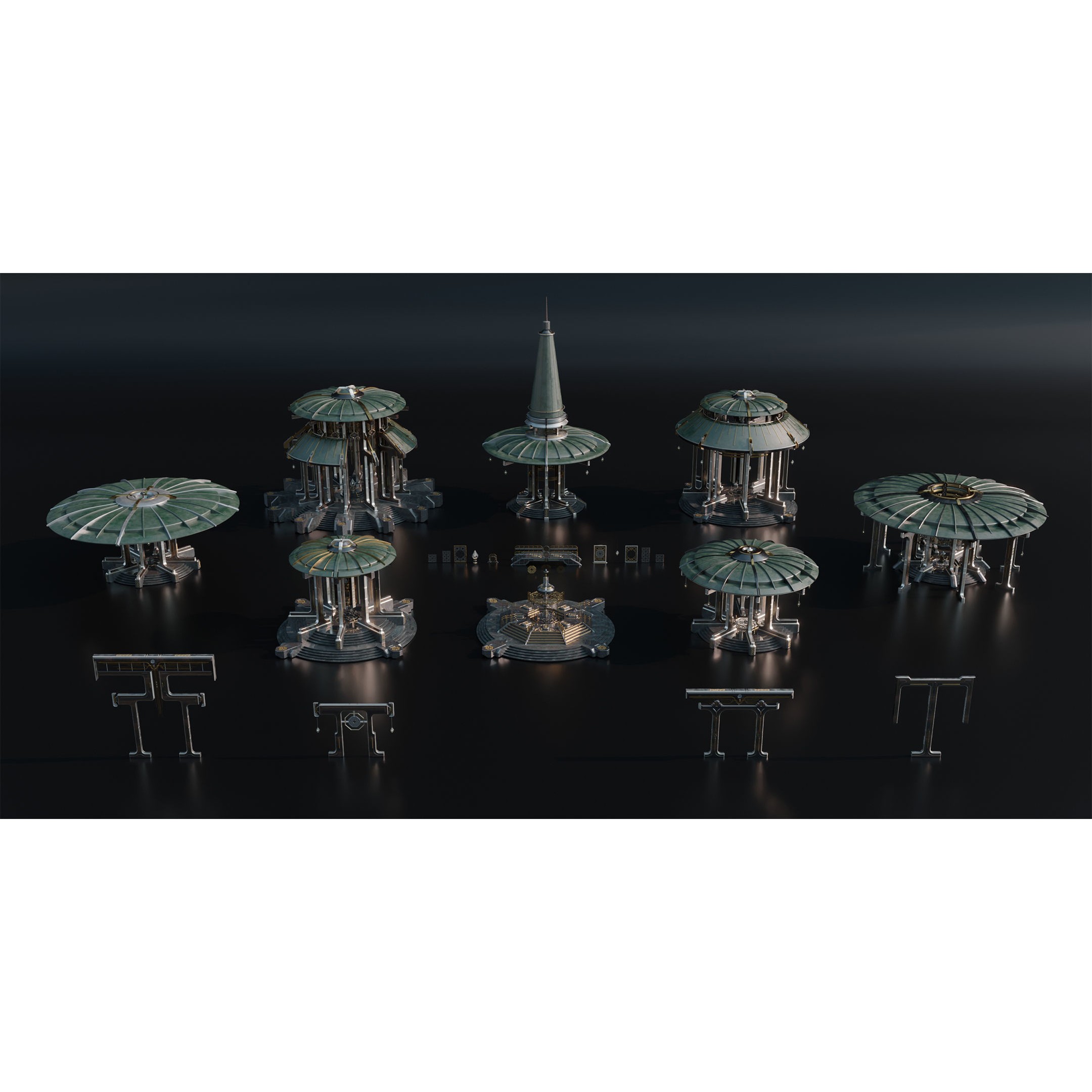 Sacred Temples - Asian Building Assets 3D Model - View 5