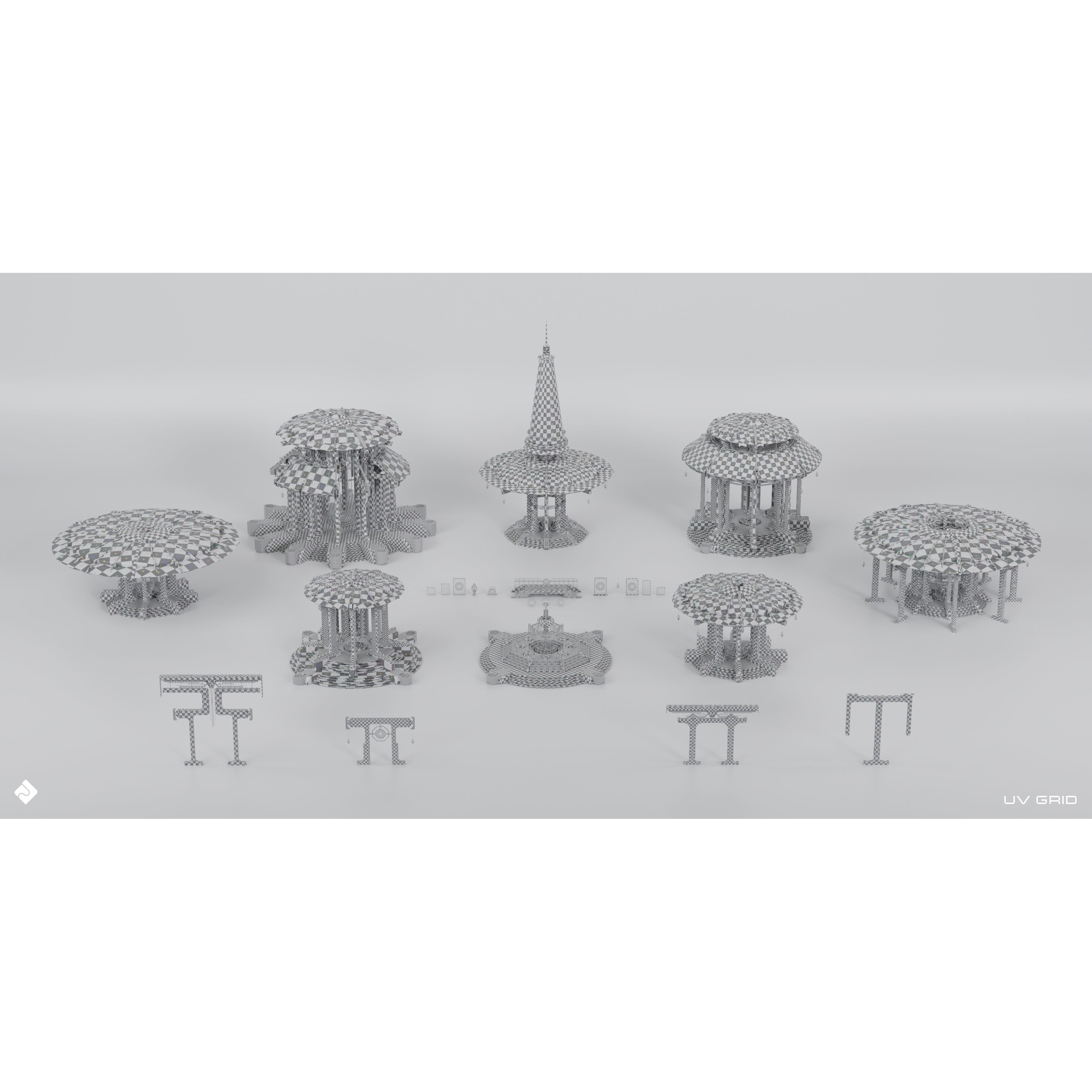 Sacred Temples - Asian Building Assets 3D Model - View 7