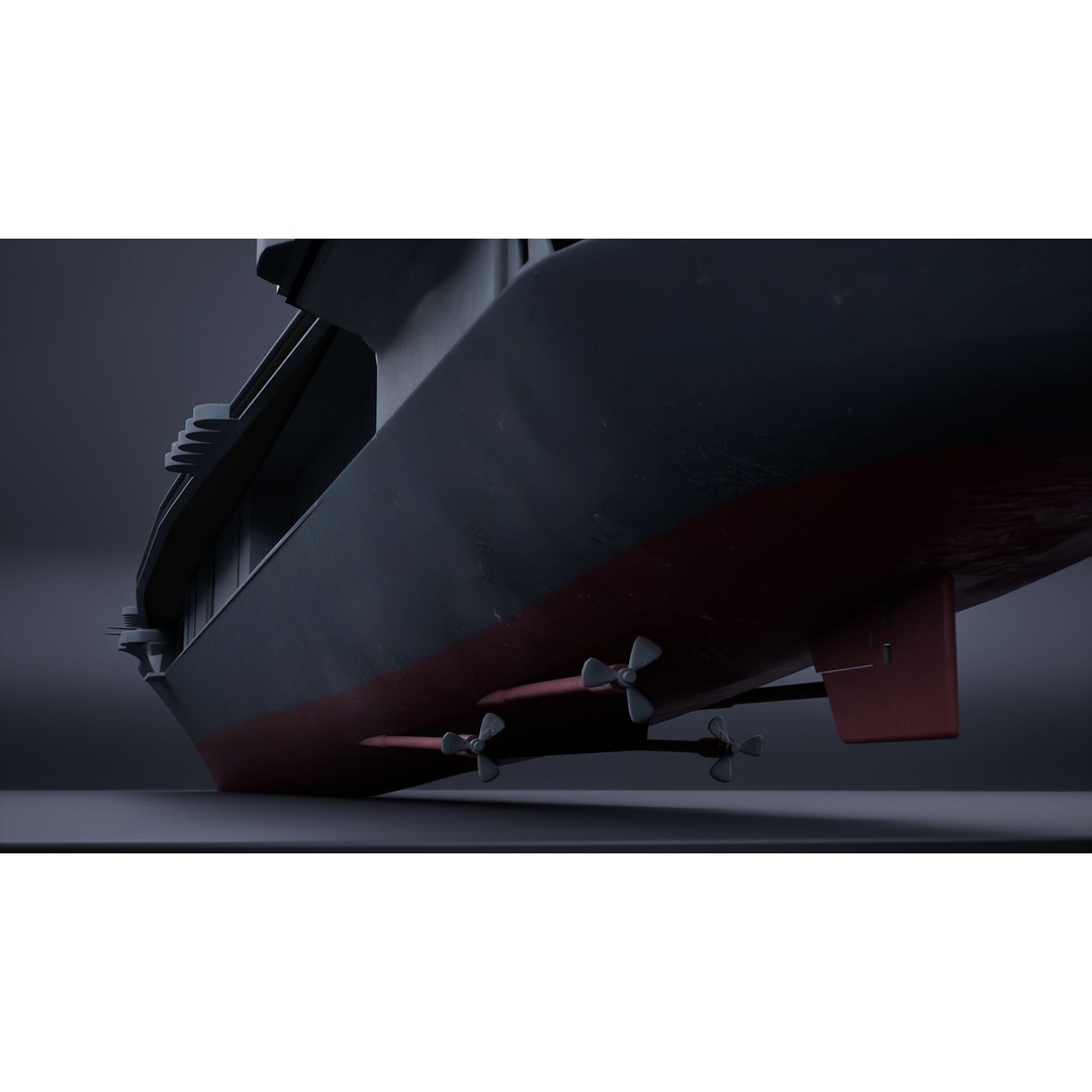 USS Yorktown CV-5 Aircraft Carrier 3D Model – PBR Textured, Rigged, Game-Ready - View 17