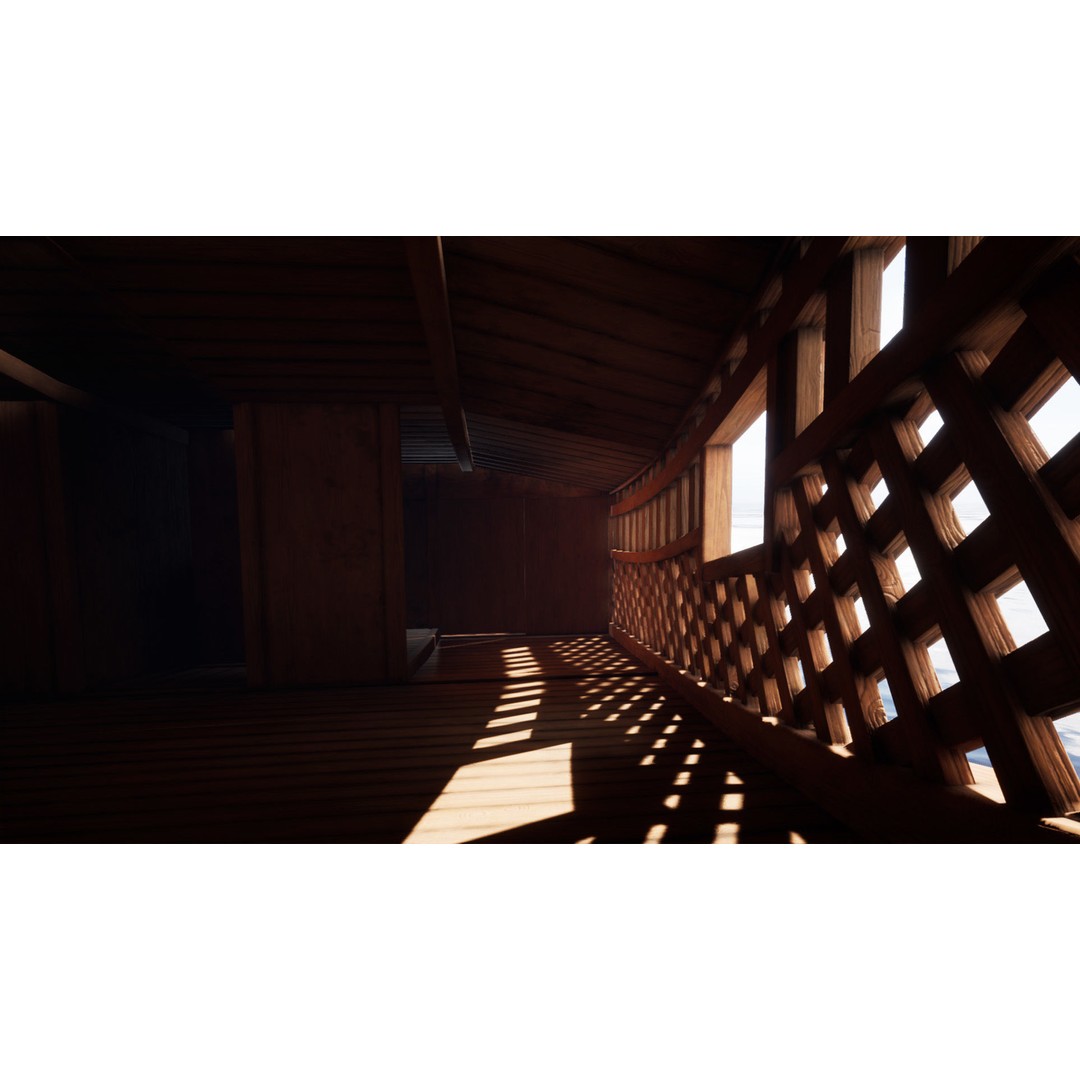 Higaki Kaisen 3D Model – Low Poly Japanese Ship with PBR Textures - View 22