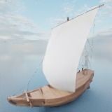 Higaki Kaisen 3D Model – Low Poly Japanese Ship with PBR Textures - View 25