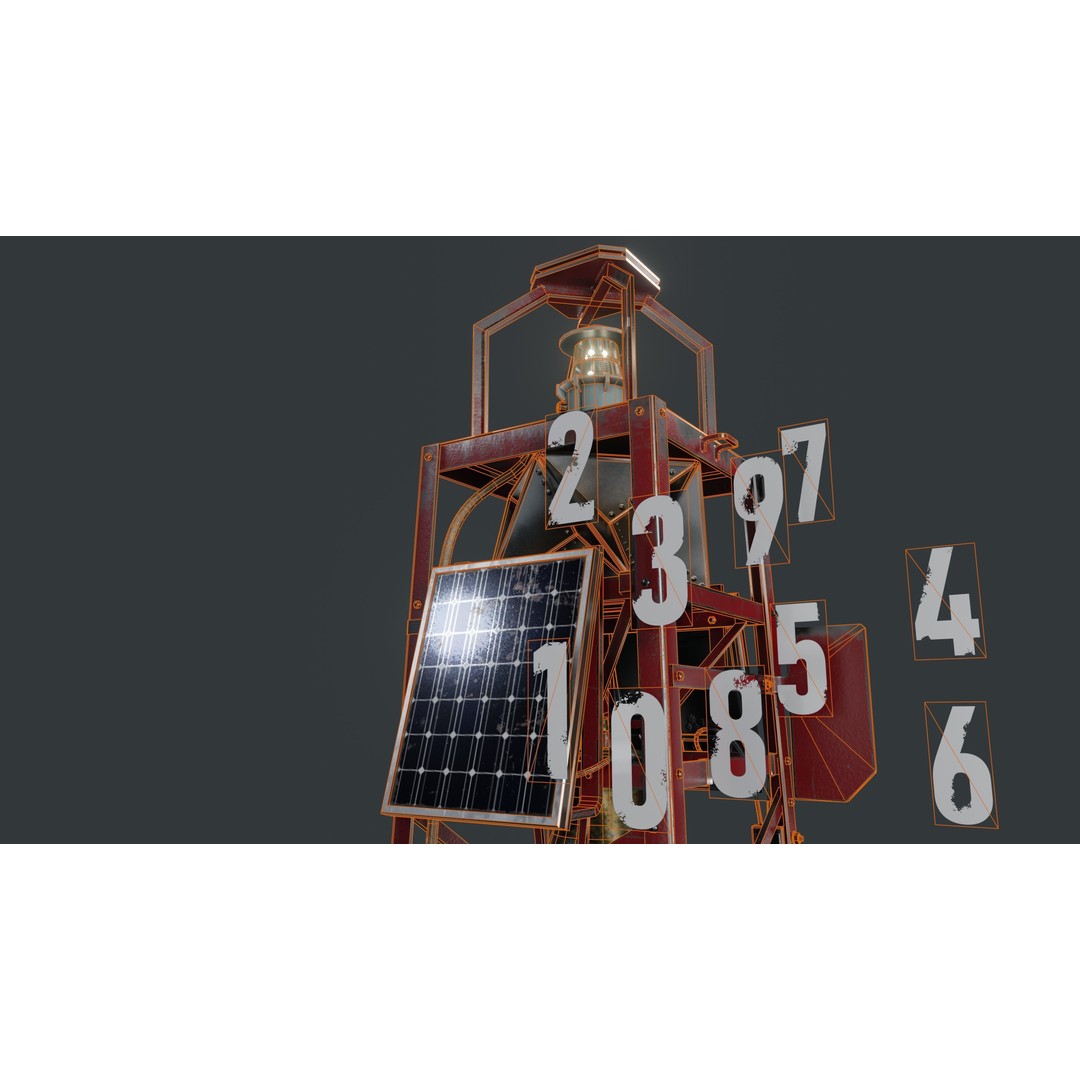 Bell Buoy 3D Model – Low Poly Game Asset, PBR Textures, FBX