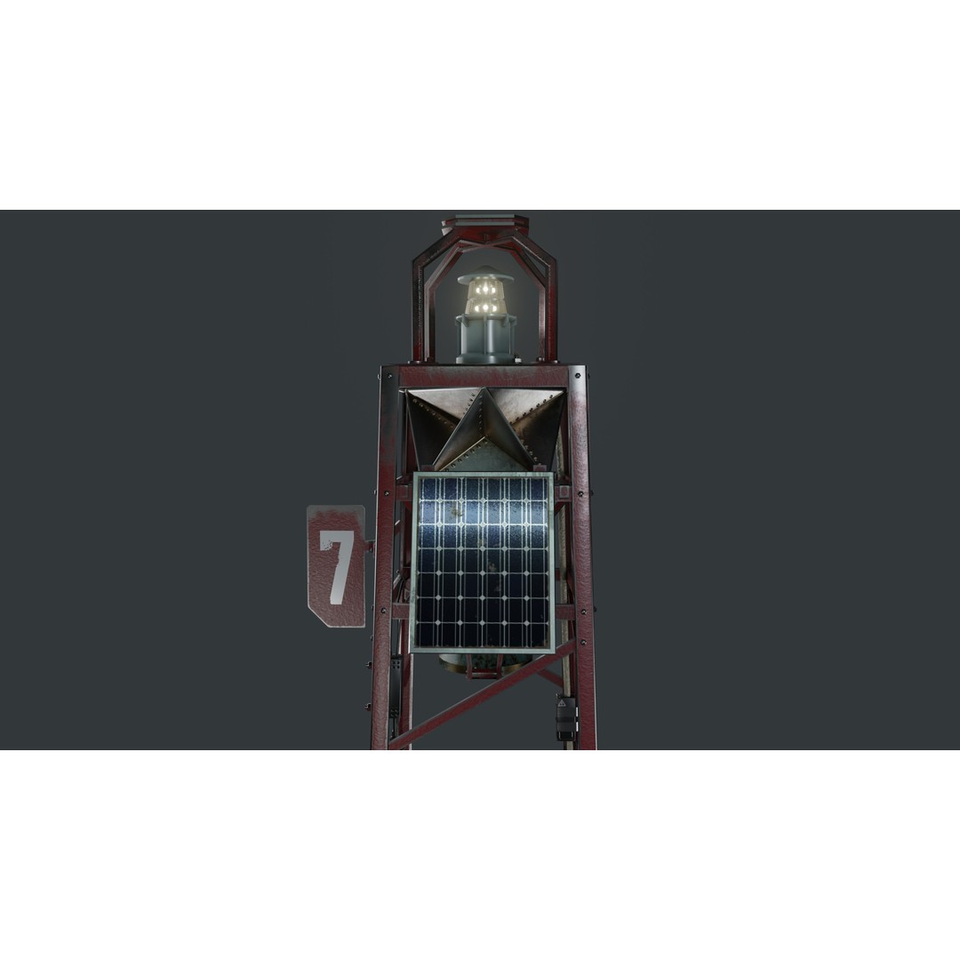 Bell Buoy 3D Model – Low Poly Game Asset, PBR Textures, FBX - View 10