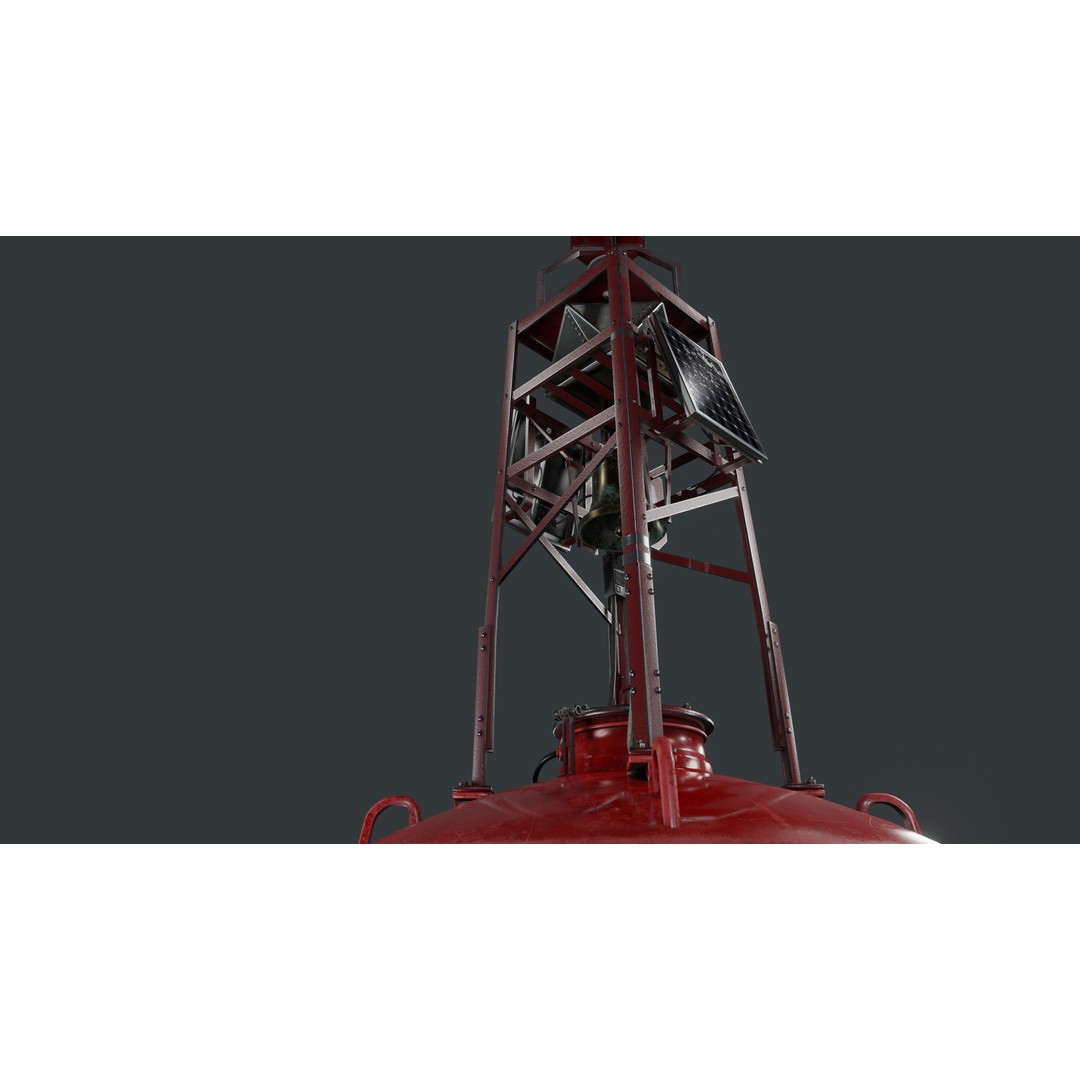 Bell Buoy 3D Model – Low Poly Game Asset, PBR Textures, FBX - View 14