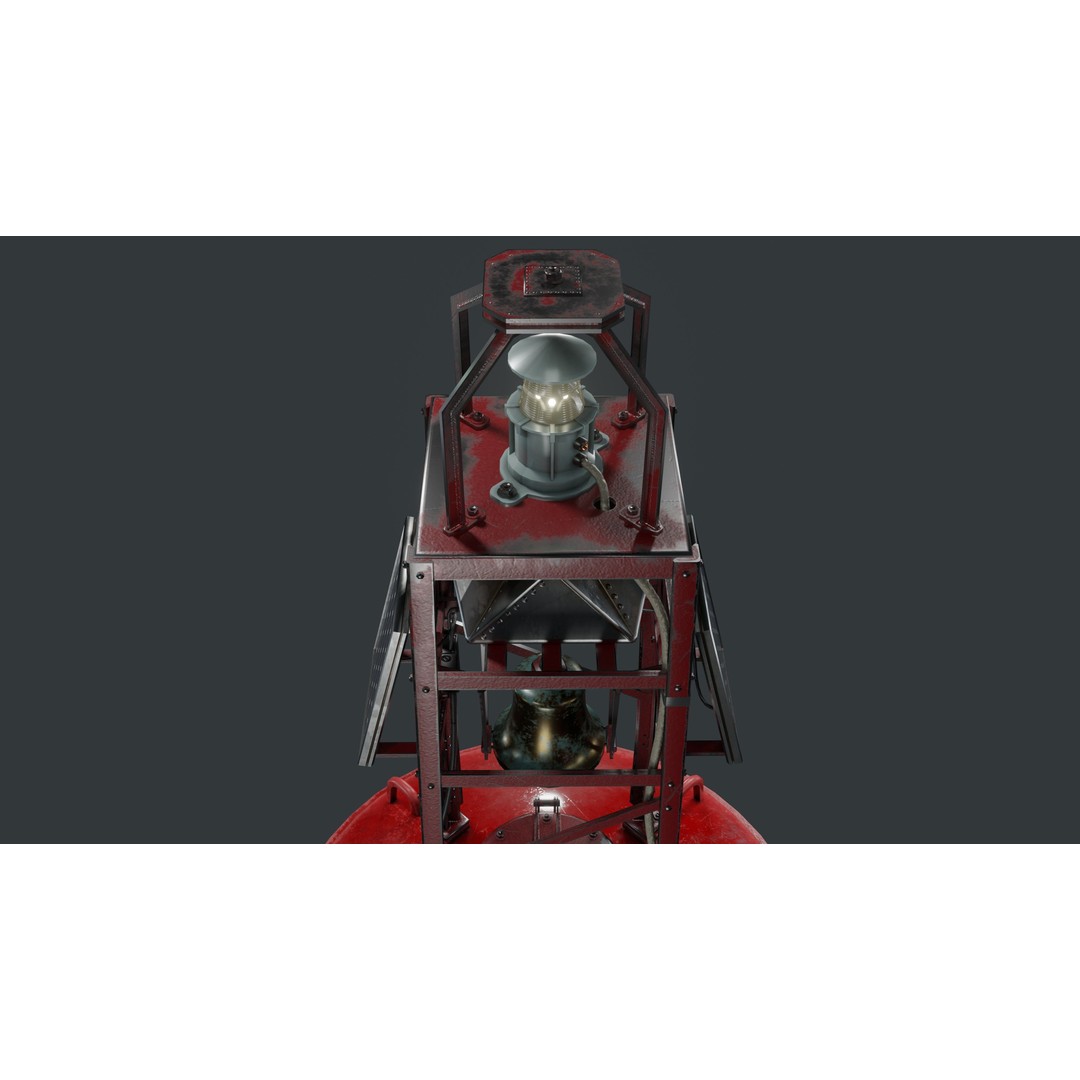Bell Buoy 3D Model – Low Poly Game Asset, PBR Textures, FBX - View 15