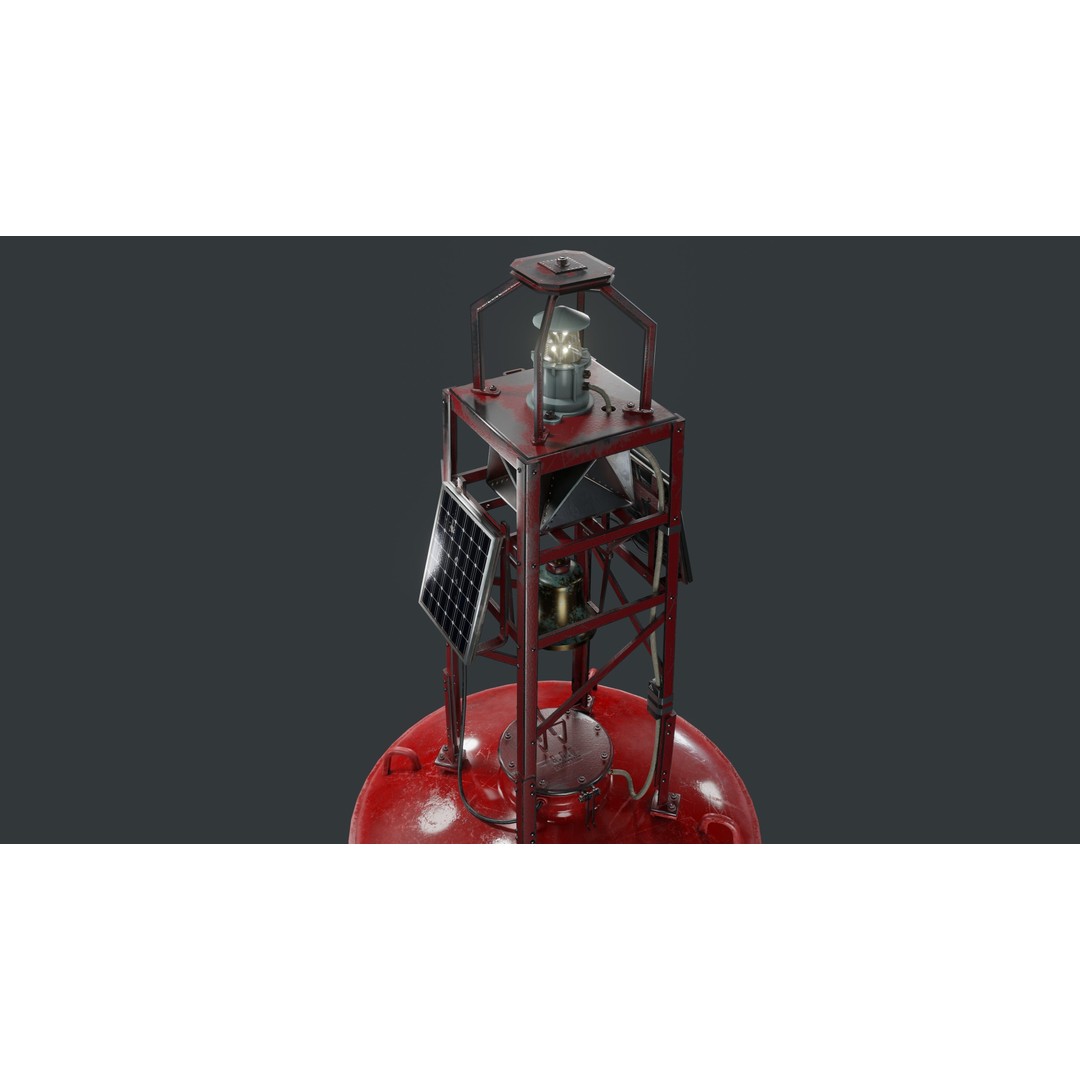Bell Buoy 3D Model – Low Poly Game Asset, PBR Textures, FBX - View 19