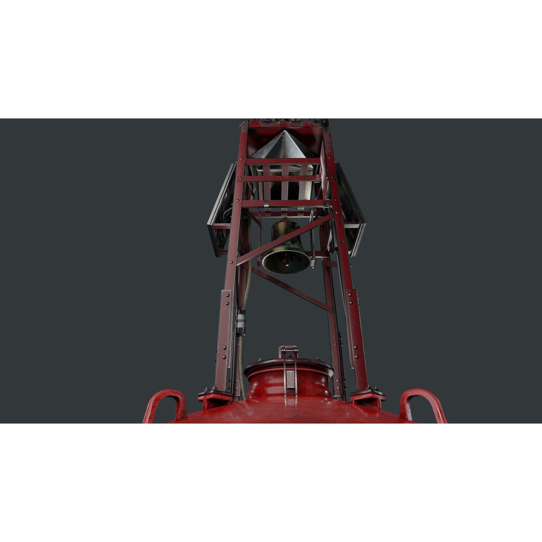 Bell Buoy 3D Model – Low Poly Game Asset, PBR Textures, FBX - View 20