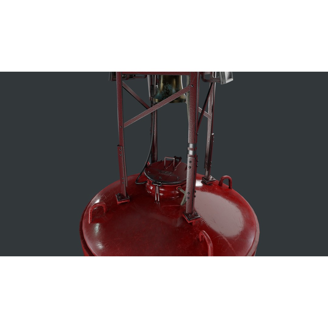 Bell Buoy 3D Model – Low Poly Game Asset, PBR Textures, FBX - View 21