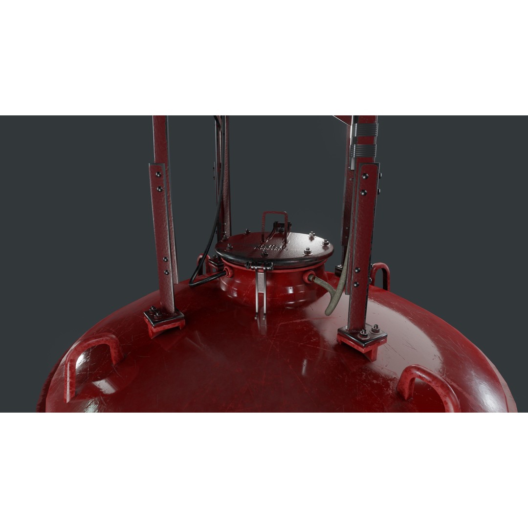 Bell Buoy 3D Model – Low Poly Game Asset, PBR Textures, FBX - View 22
