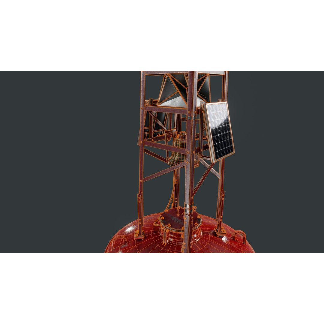 Bell Buoy 3D Model – Low Poly Game Asset, PBR Textures, FBX - View 23