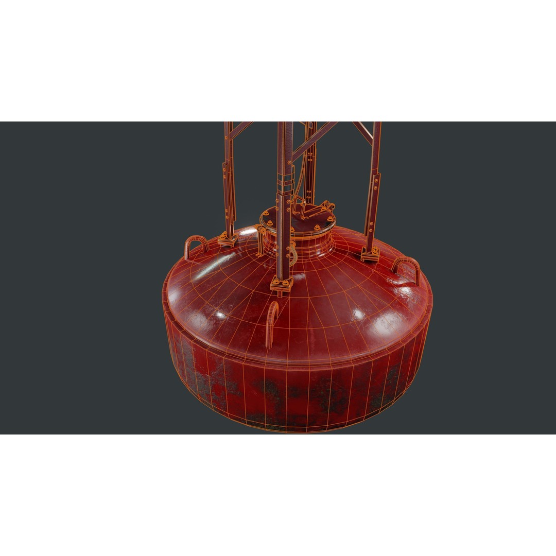 Bell Buoy 3D Model – Low Poly Game Asset, PBR Textures, FBX - View 26