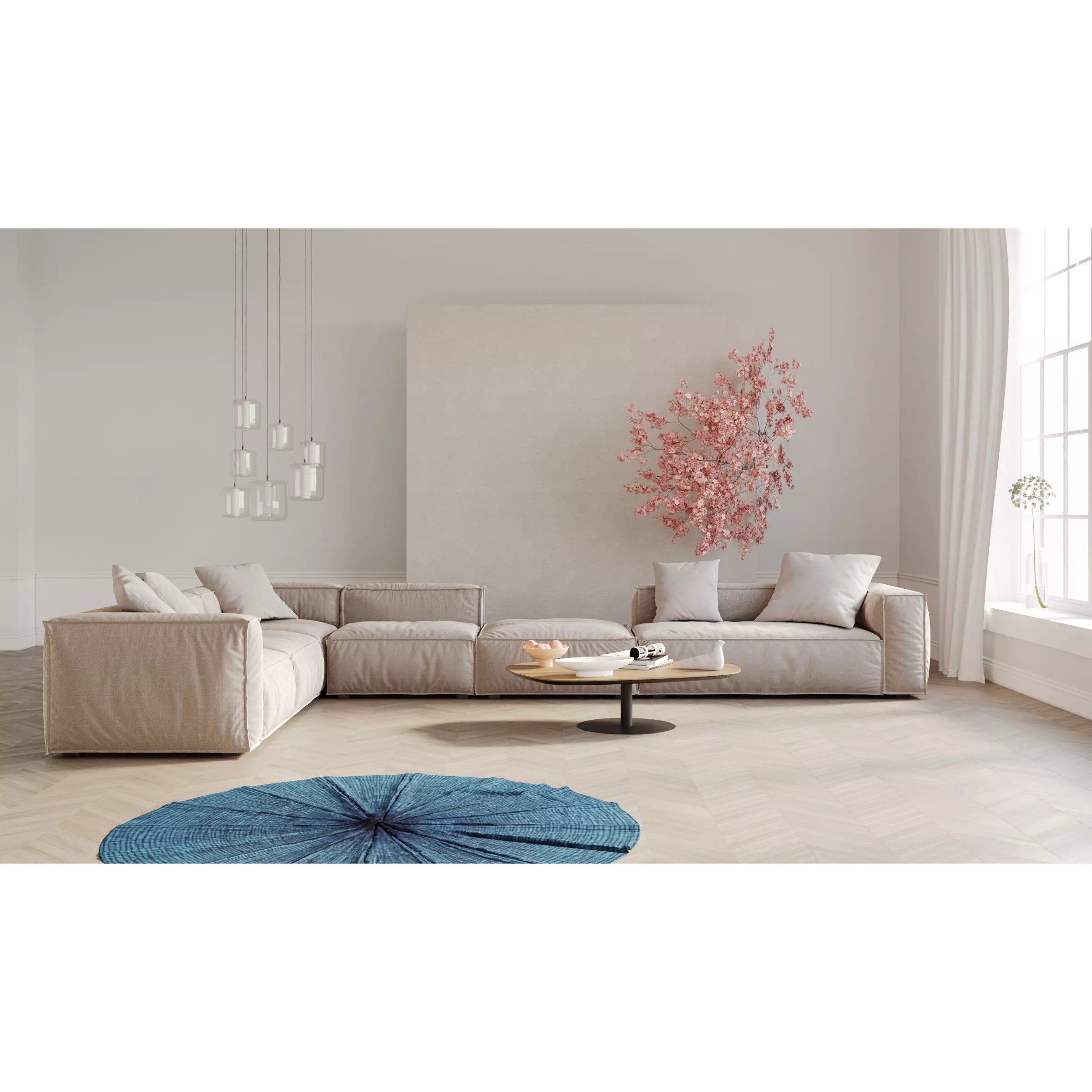 Contemporary Living Room 03 - Game-Ready 3D Model - View 2