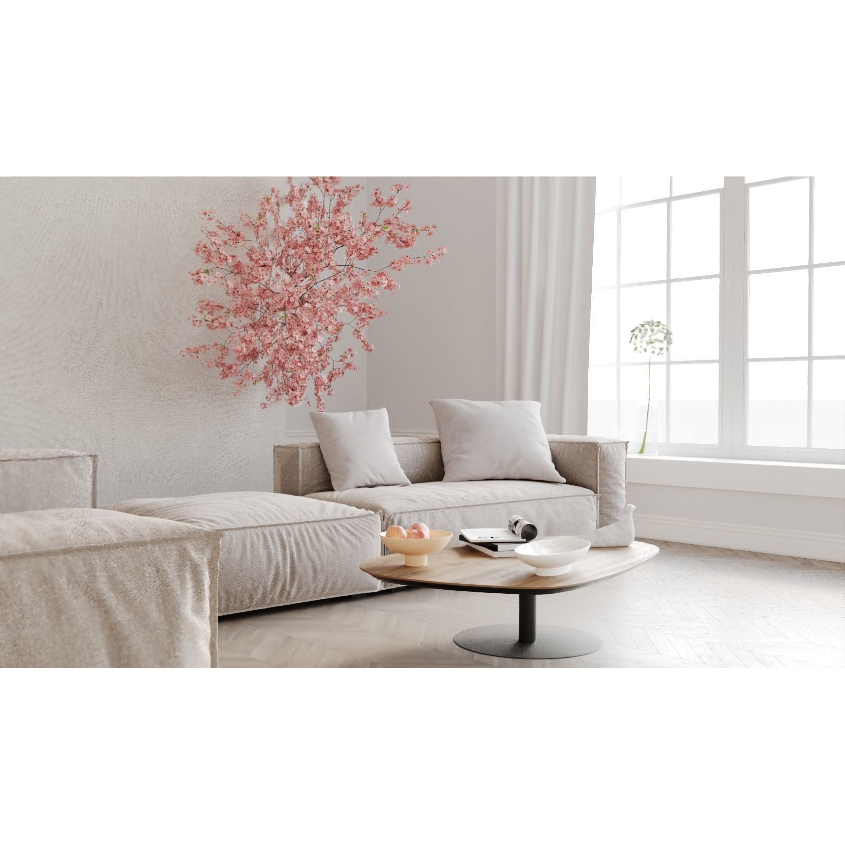 Contemporary Living Room 03 - Game-Ready 3D Model - View 3