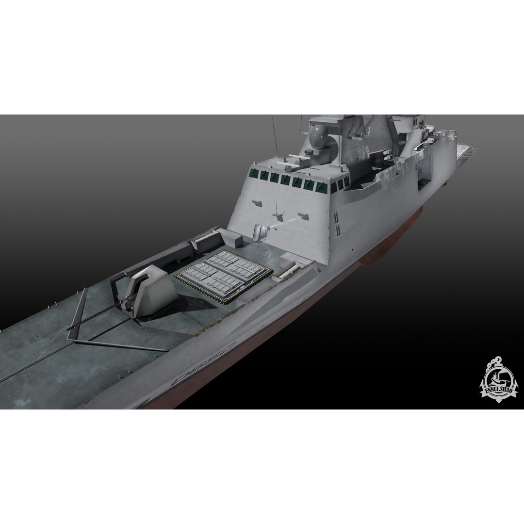 FS Aquitaine 3D Model – Low Poly Military Frigate, Game Ready, PBR - View 7