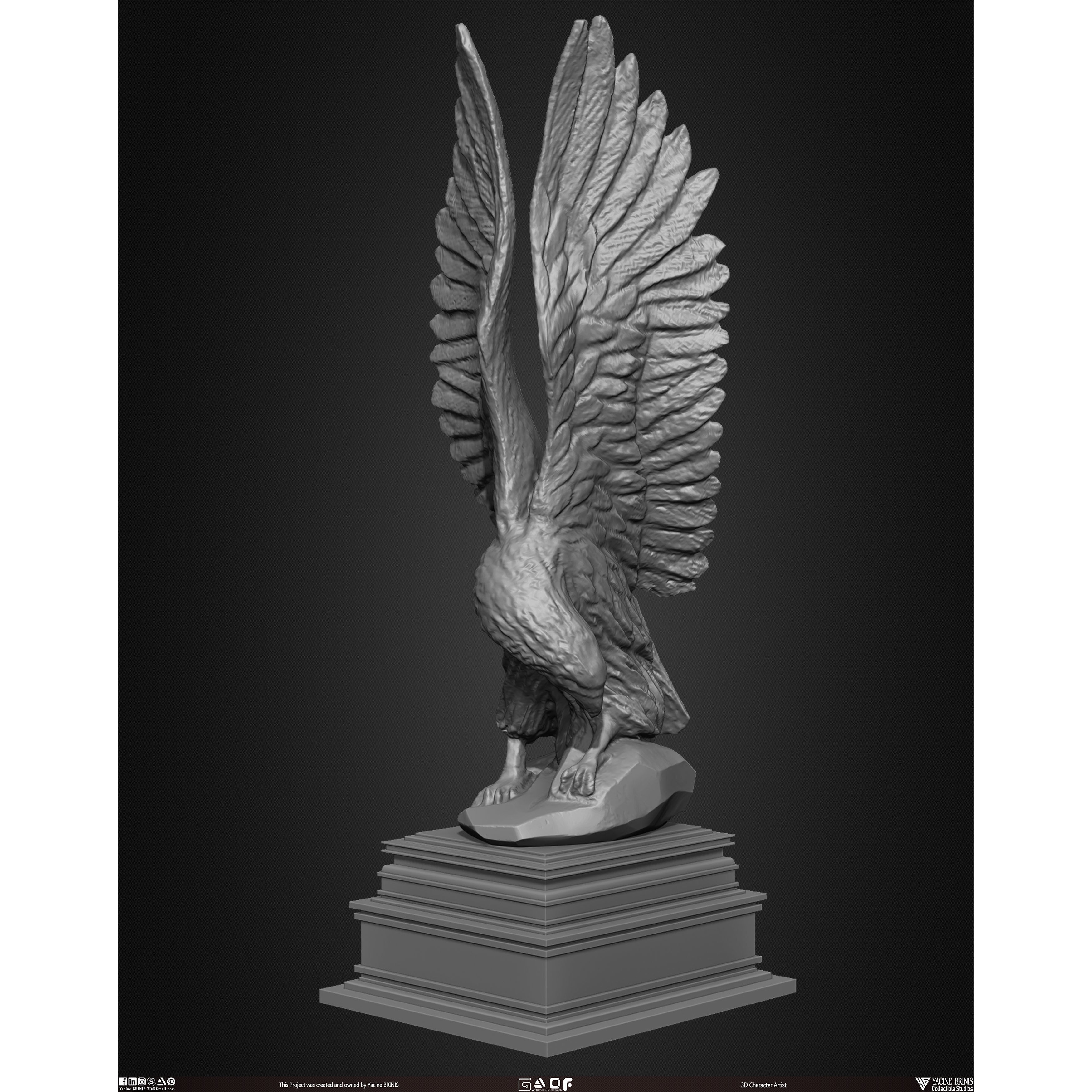 20 Statues Kitbash - Low-Poly Game-Ready 3D Model