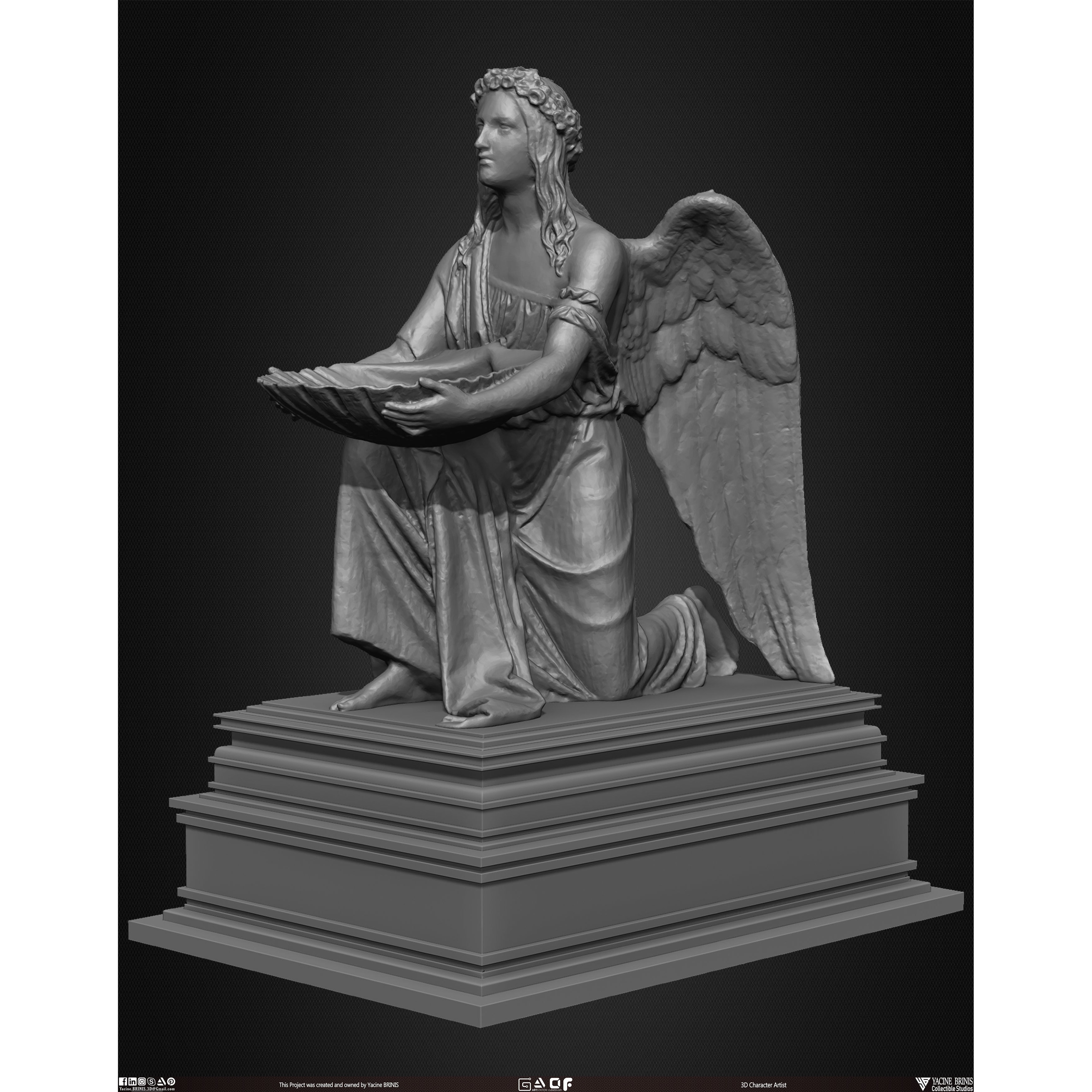 20 Statues Kitbash - Low-Poly Game-Ready 3D Model - View 19