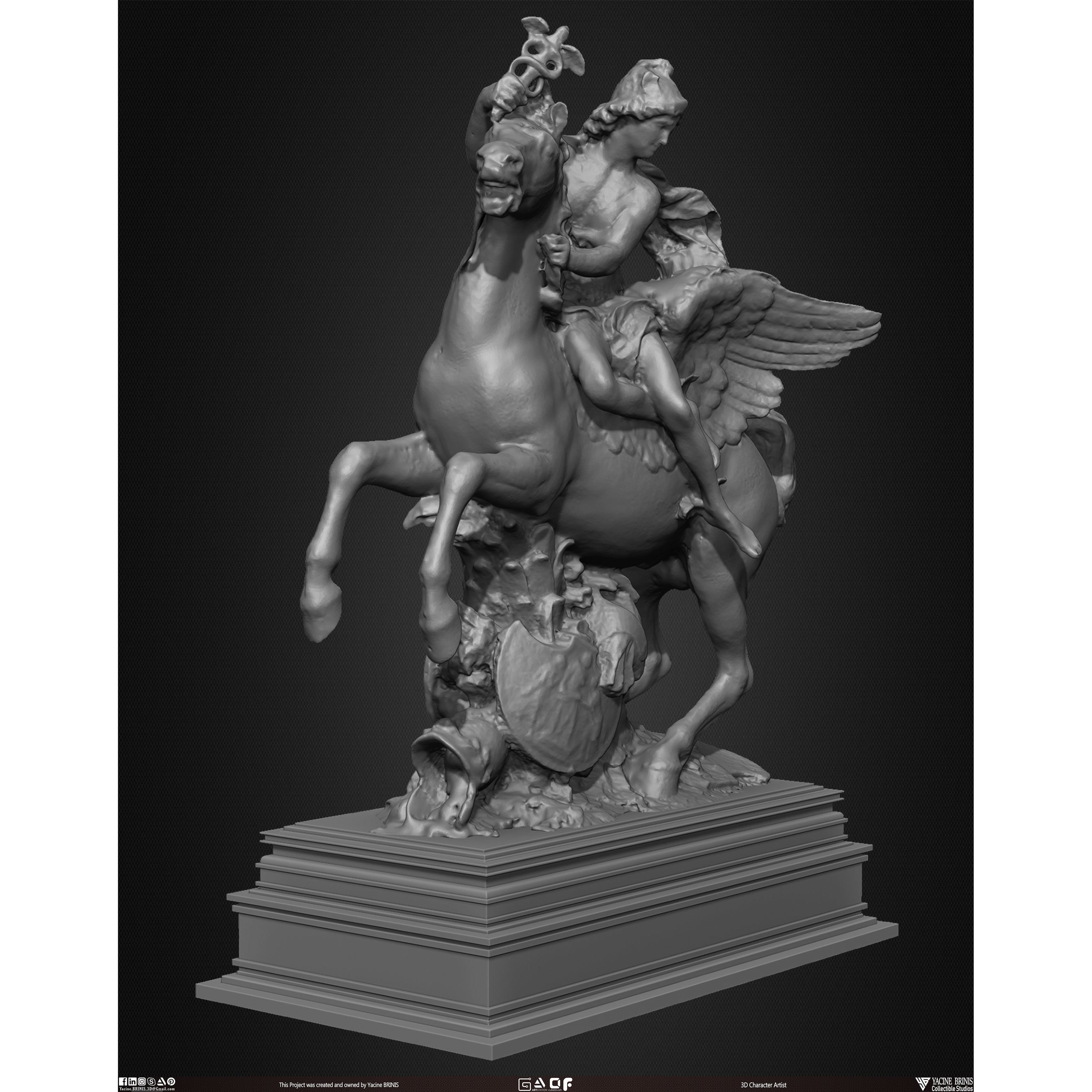 20 Statues Kitbash - Low-Poly Game-Ready 3D Model - View 21