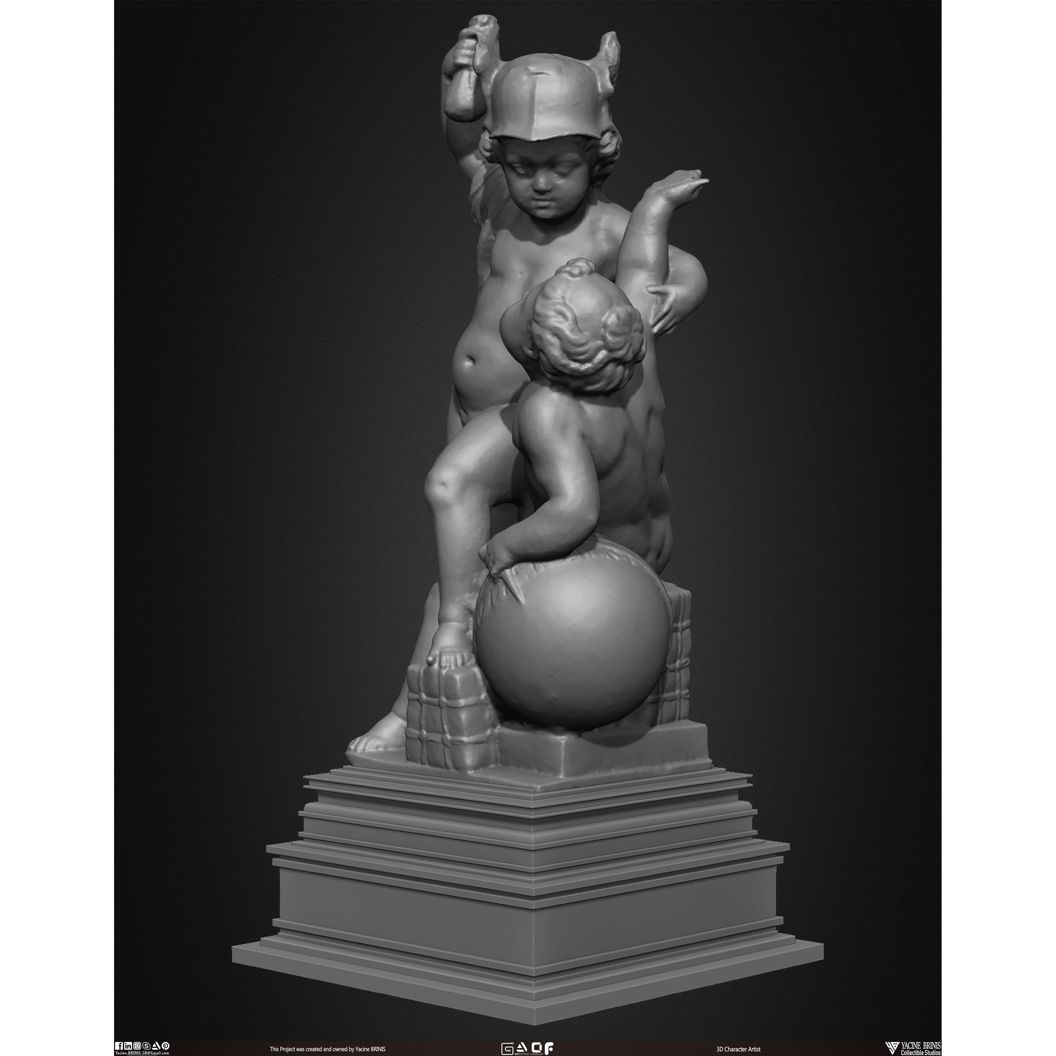 20 Statues Kitbash - Low-Poly Game-Ready 3D Model - View 22