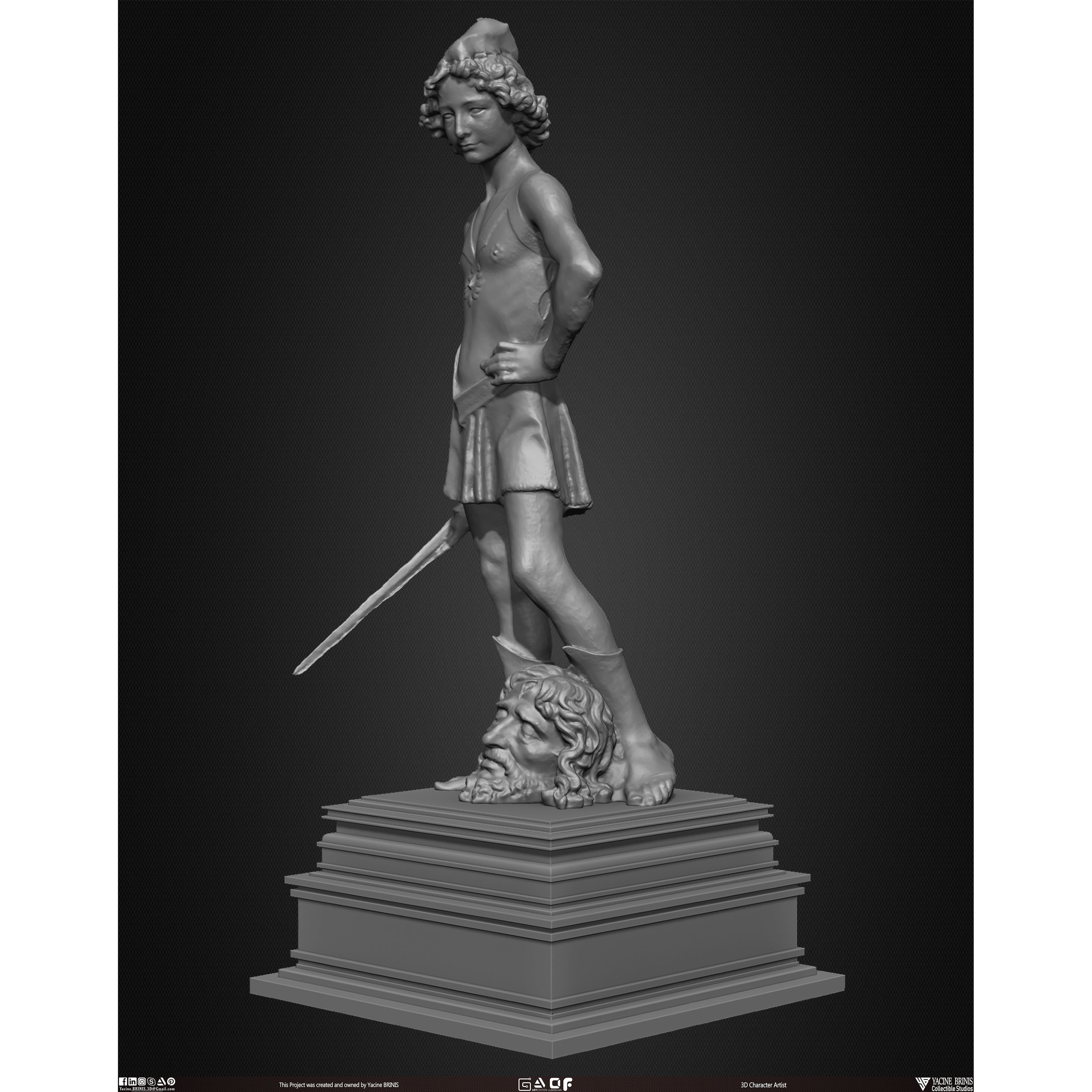 20 Statues Kitbash - Low-Poly Game-Ready 3D Model - View 23