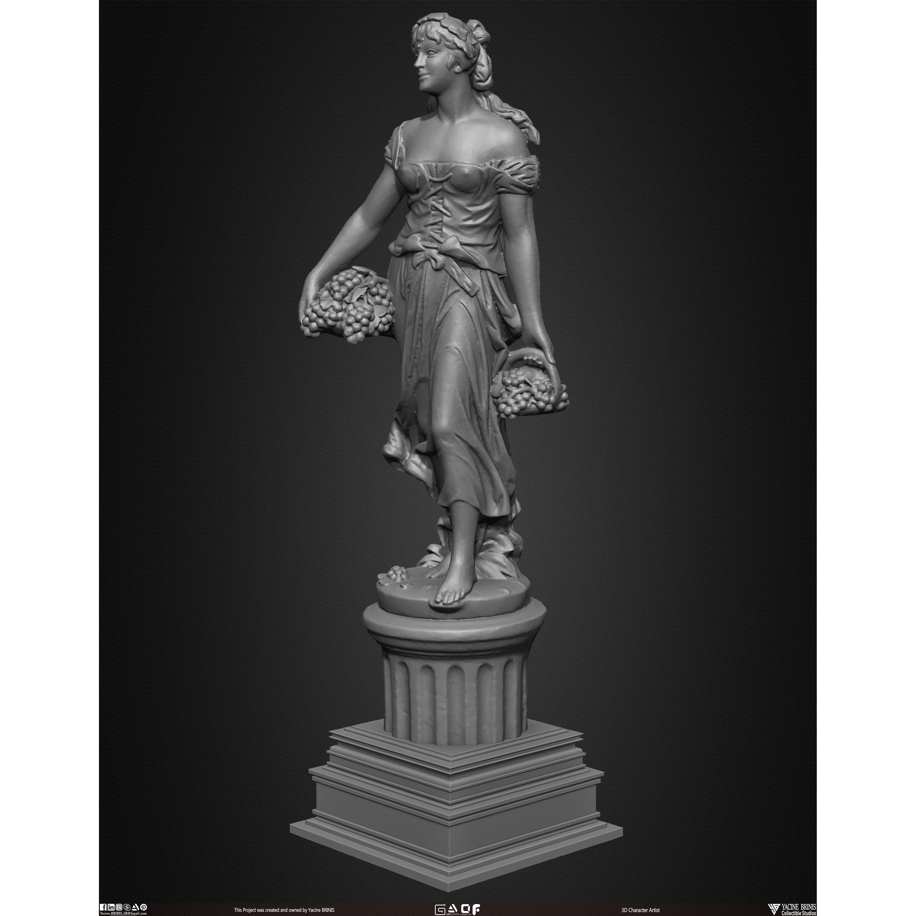 20 Statues Kitbash - Low-Poly Game-Ready 3D Model - View 31