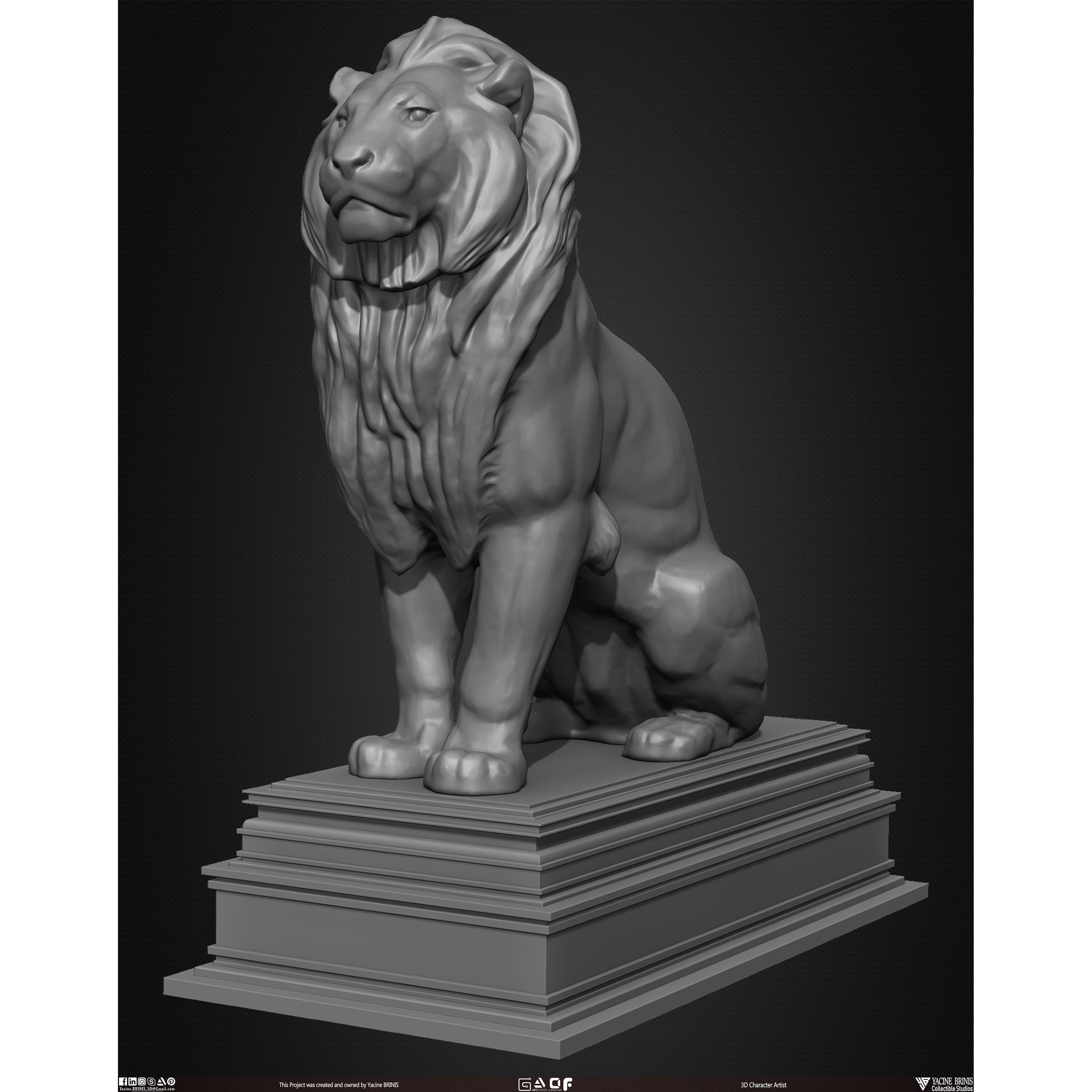 20 Statues Kitbash - Low-Poly Game-Ready 3D Model - View 36