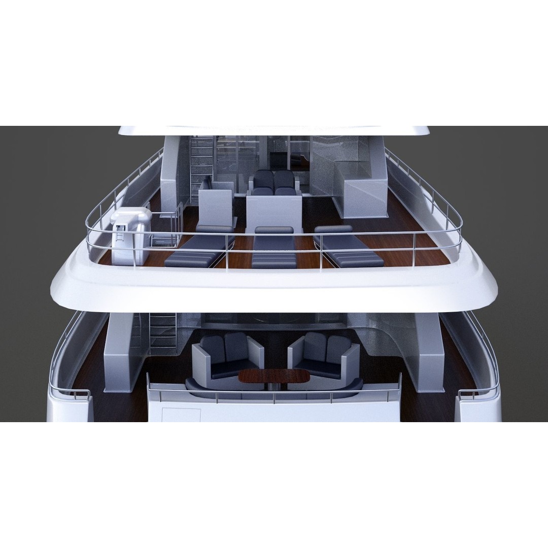 Photorealistic Yacht 3D Model – High Poly Animation Asset, 3ds Max - View 23