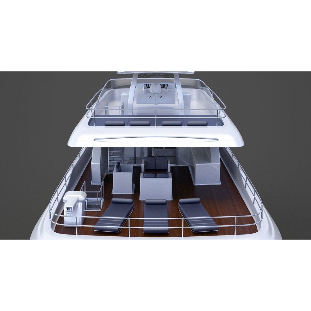 Photorealistic Yacht 3D Model – High Poly Animation Asset, 3ds Max - View 24
