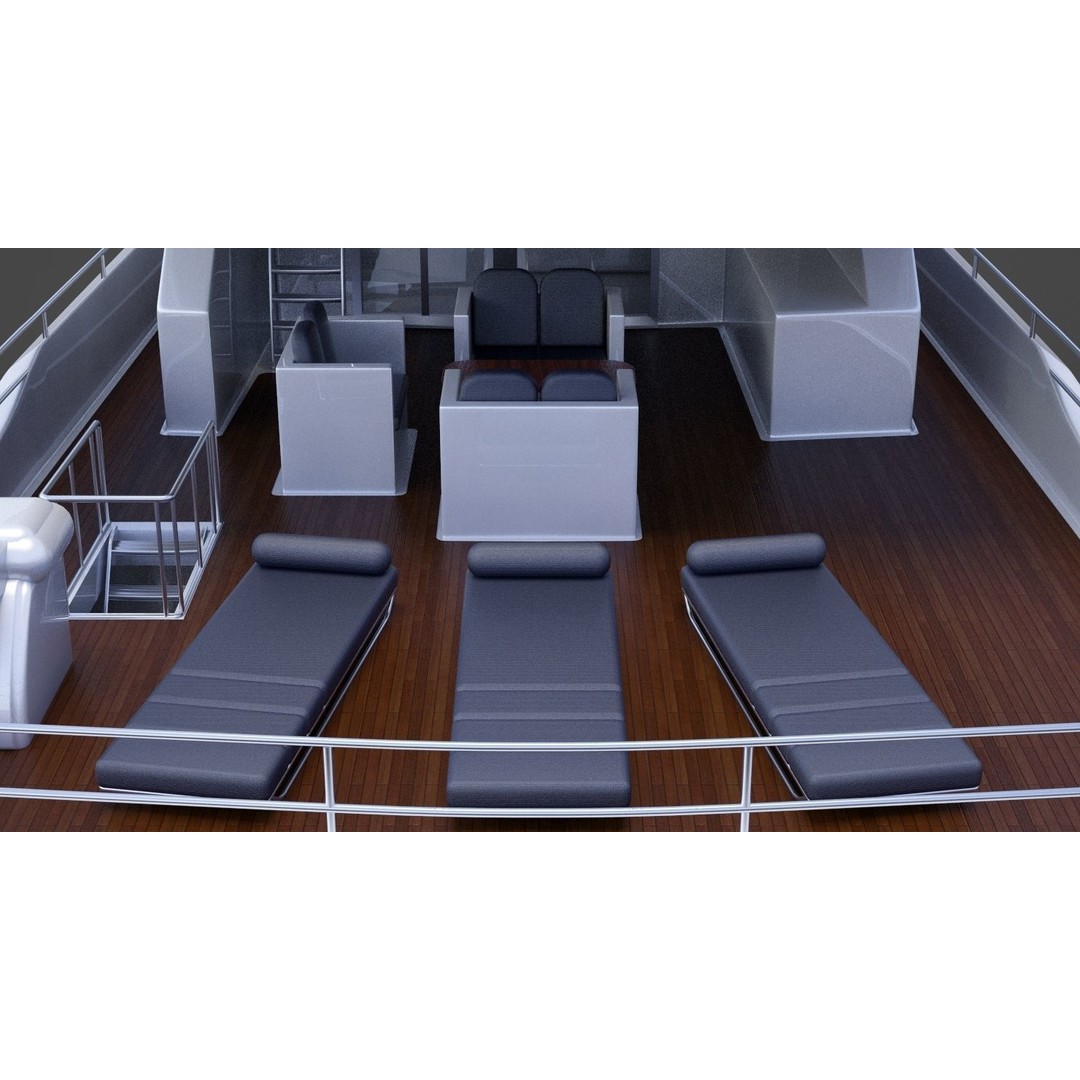 Photorealistic Yacht 3D Model – High Poly Animation Asset, 3ds Max - View 26