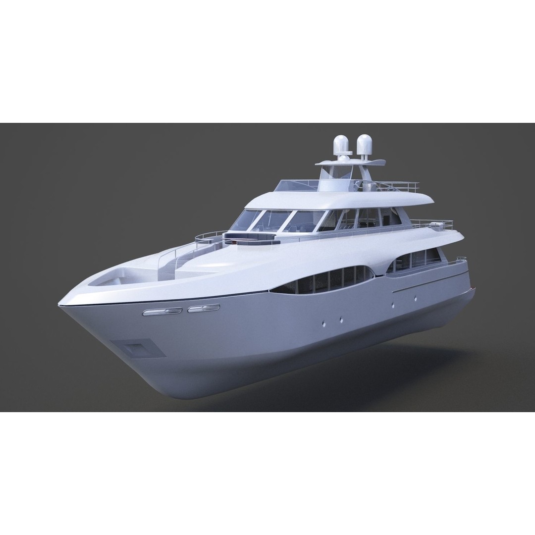 Photorealistic Yacht 3D Model – High Poly Animation Asset, 3ds Max - View 3