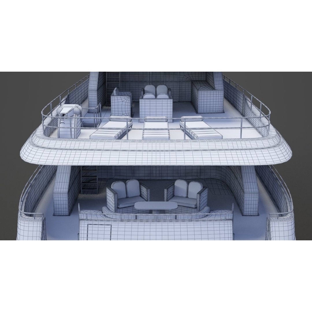 Photorealistic Yacht 3D Model – High Poly Animation Asset, 3ds Max - View 44